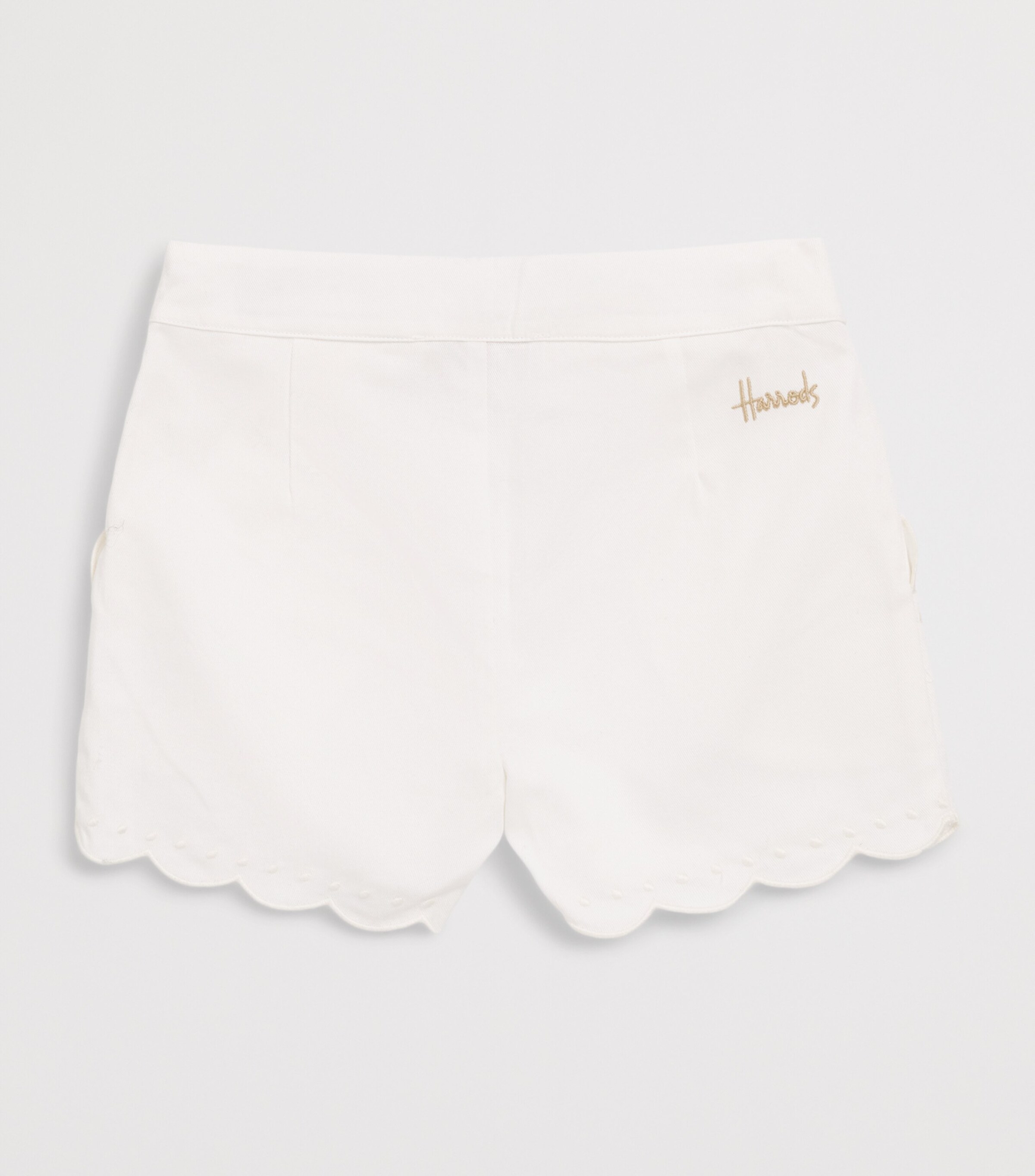 Harrods Cotton Pleated Shorts (2-8 Years) White Image 2