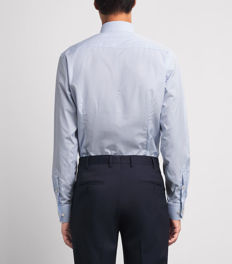 Eton Mens Cotton Slim Fit Shirt Light Blue Image 5