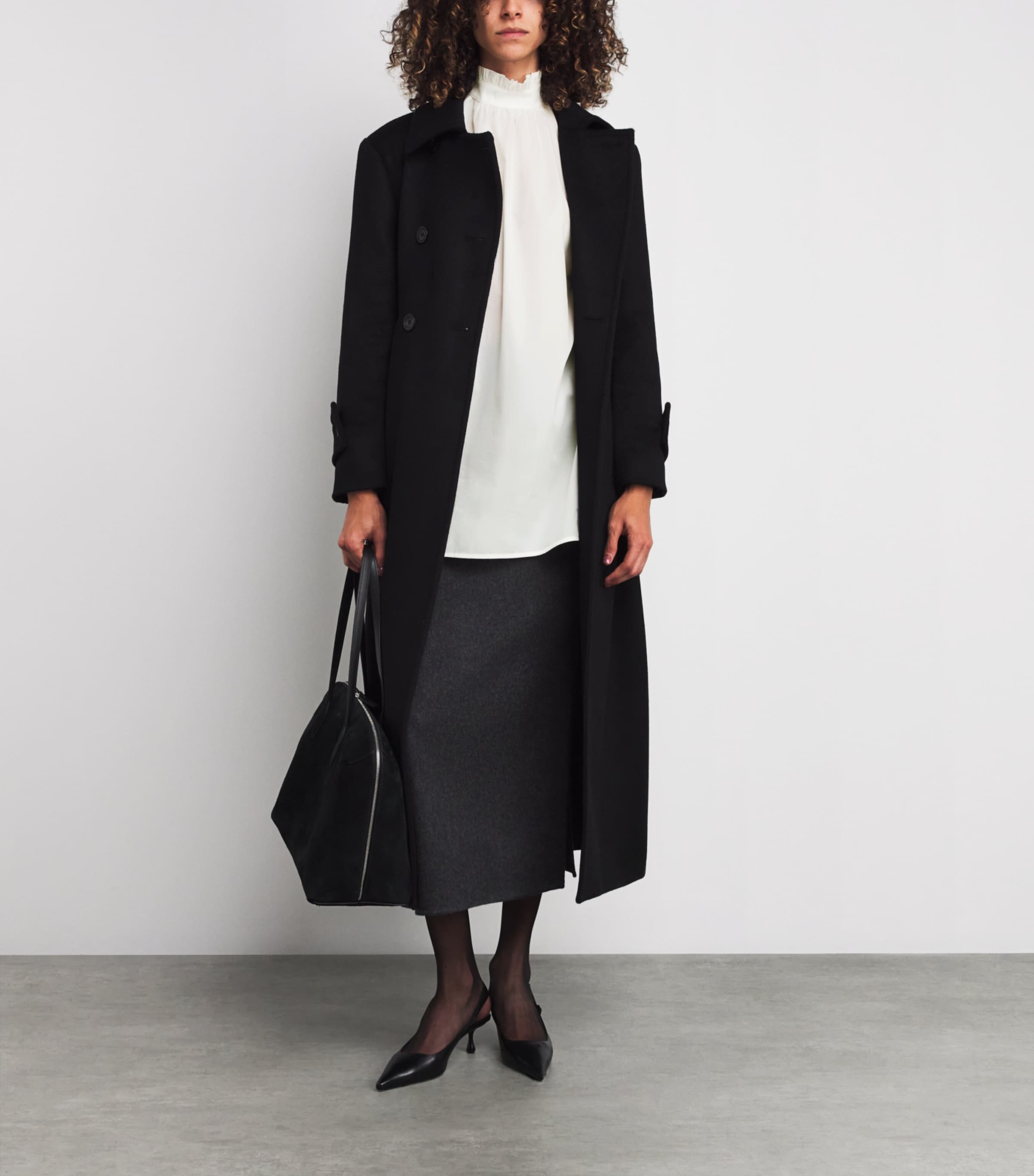 Cotton Ruffle-Neck Shirt SILK Image 2