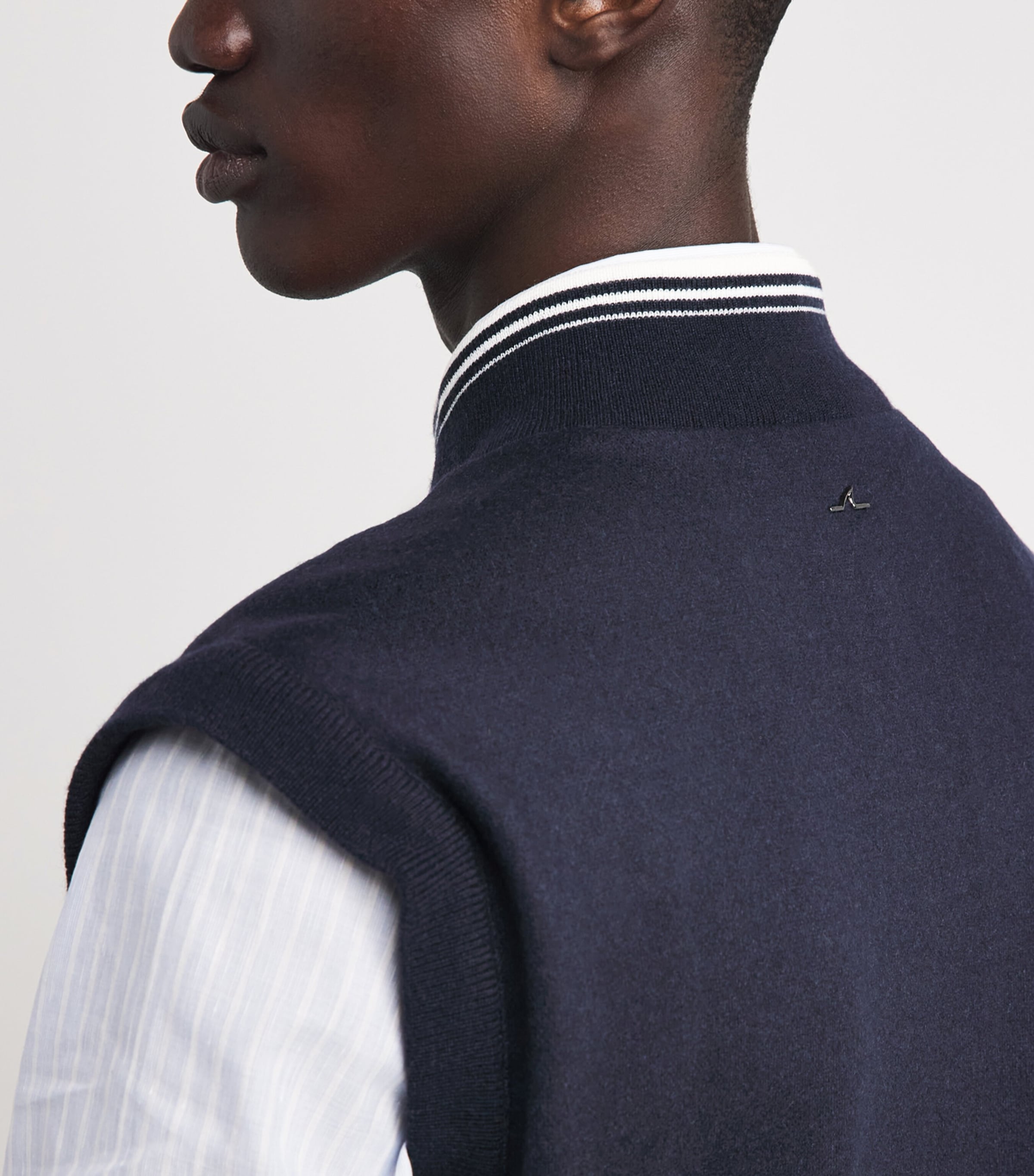 Paul & Shark Mens Cashmere Gilet Blue Image 3