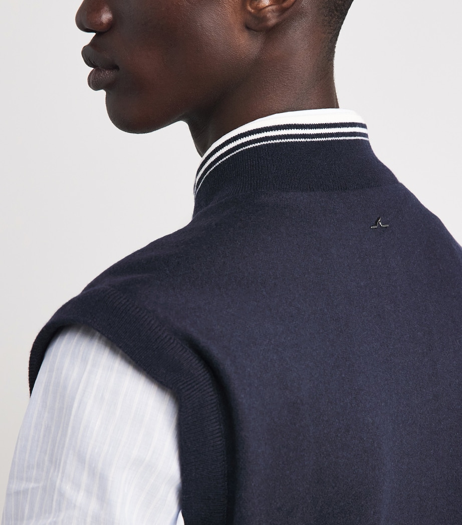 Paul & Shark Mens Cashmere Gilet Blue Image 3