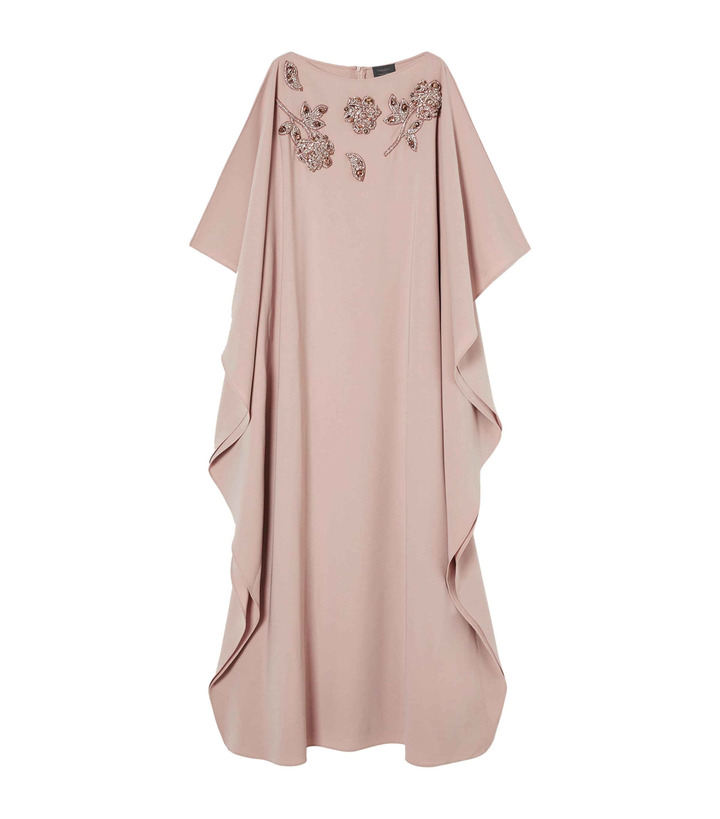 Marina Rinaldi Crystal-embellished Kaftan Maxi Dress In Pink