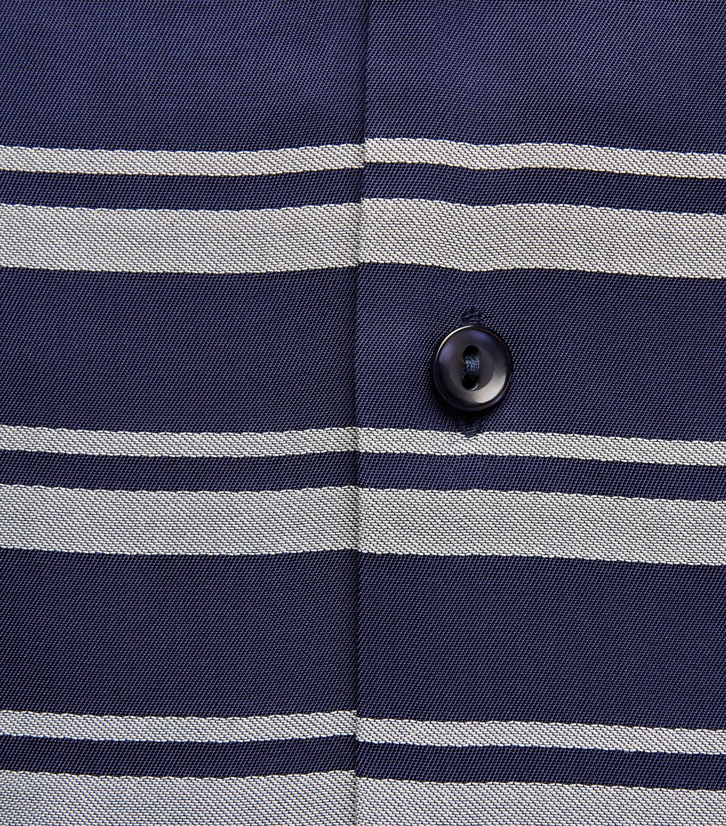 Sandro Paris Mens Stripe Short-Sleeve Shirt Navy Blue Image 6