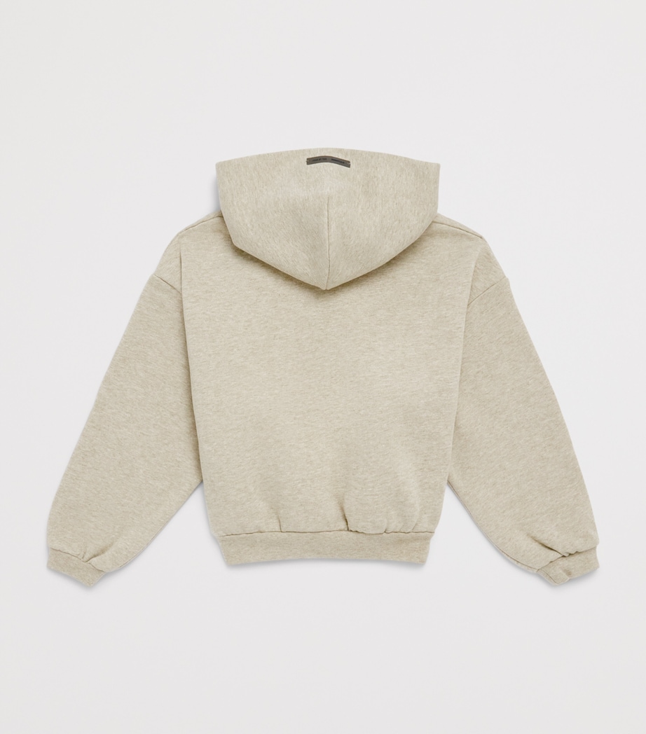 FEAR OF GOD ESSENTIALS KIDS Logo Hoodie (2-7 Years) Heather Stone Image 2