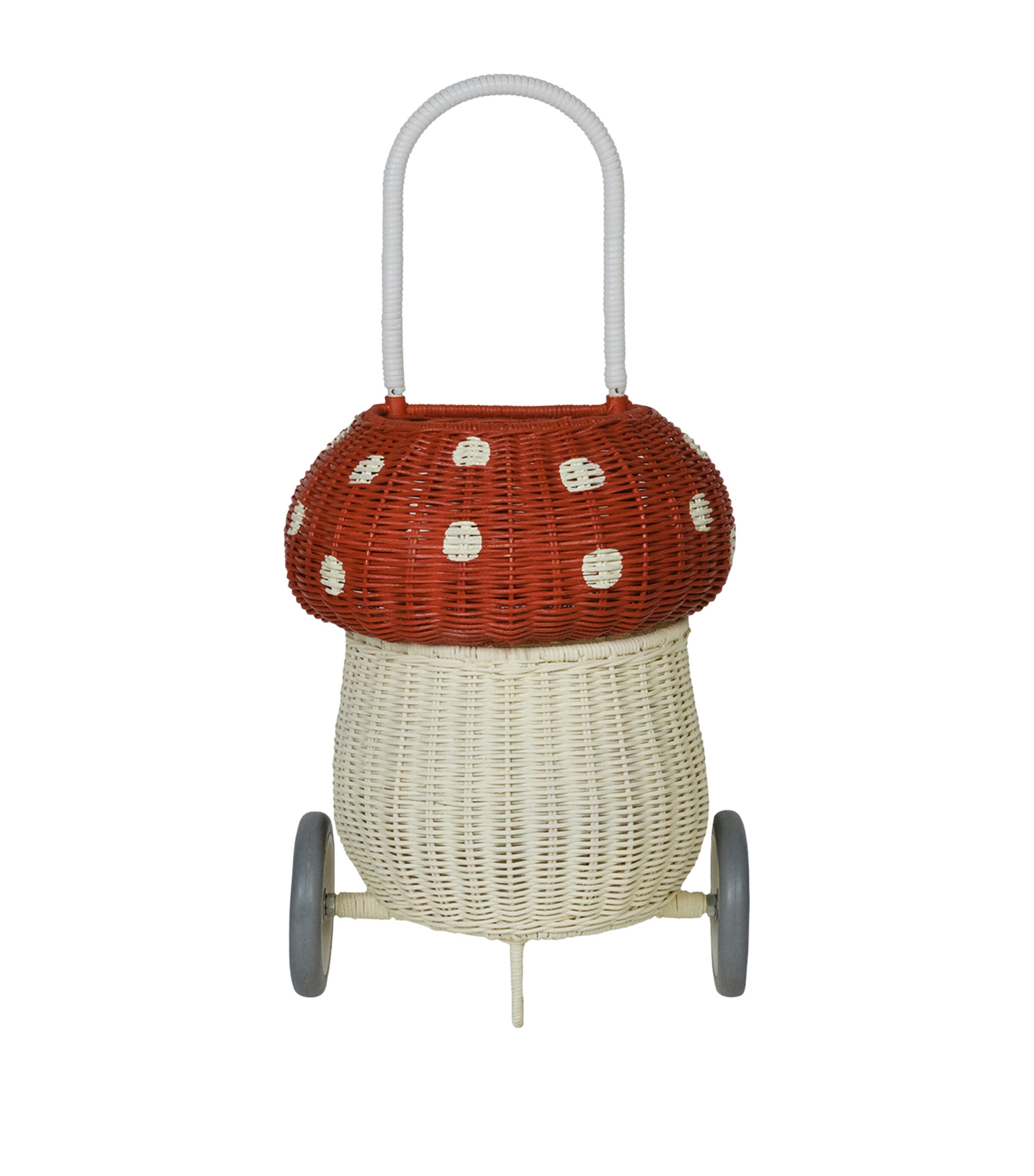 Olli Ella Rattan Mushroom Luggy (36cm) Image 1