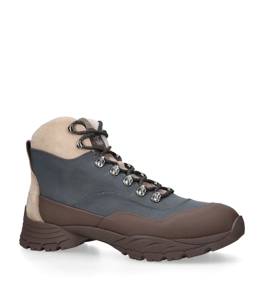 Ripstop Nylon Suede-Trim Boots BLUE OTHER Image 3