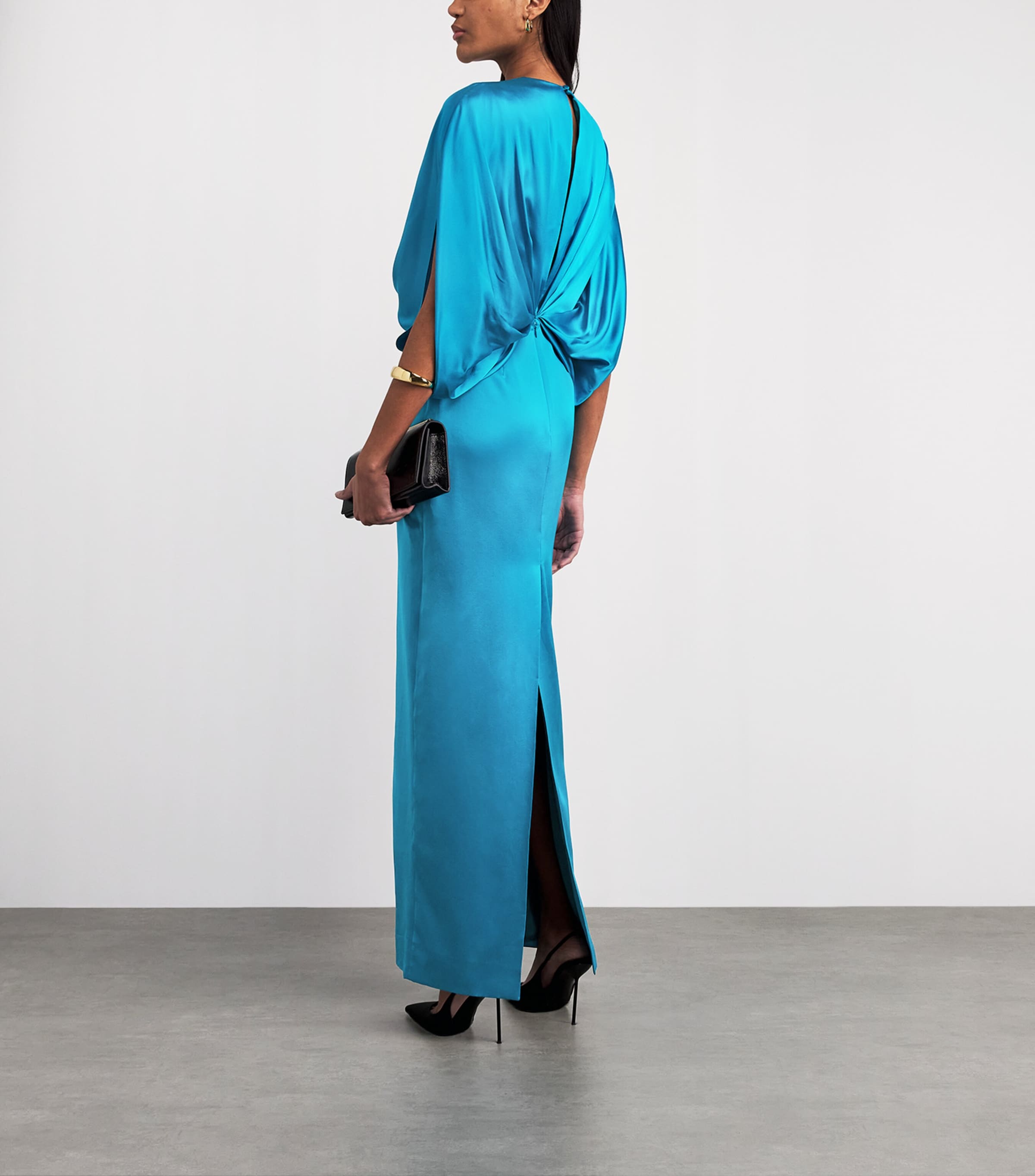 Roksanda Womens Silk Rani Maxi Dress Azure Image 4