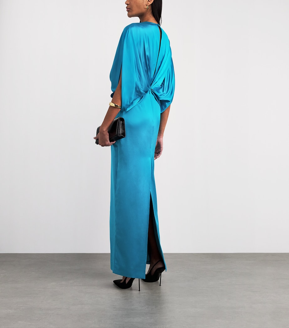 Roksanda Womens Silk Rani Maxi Dress Azure Image 4
