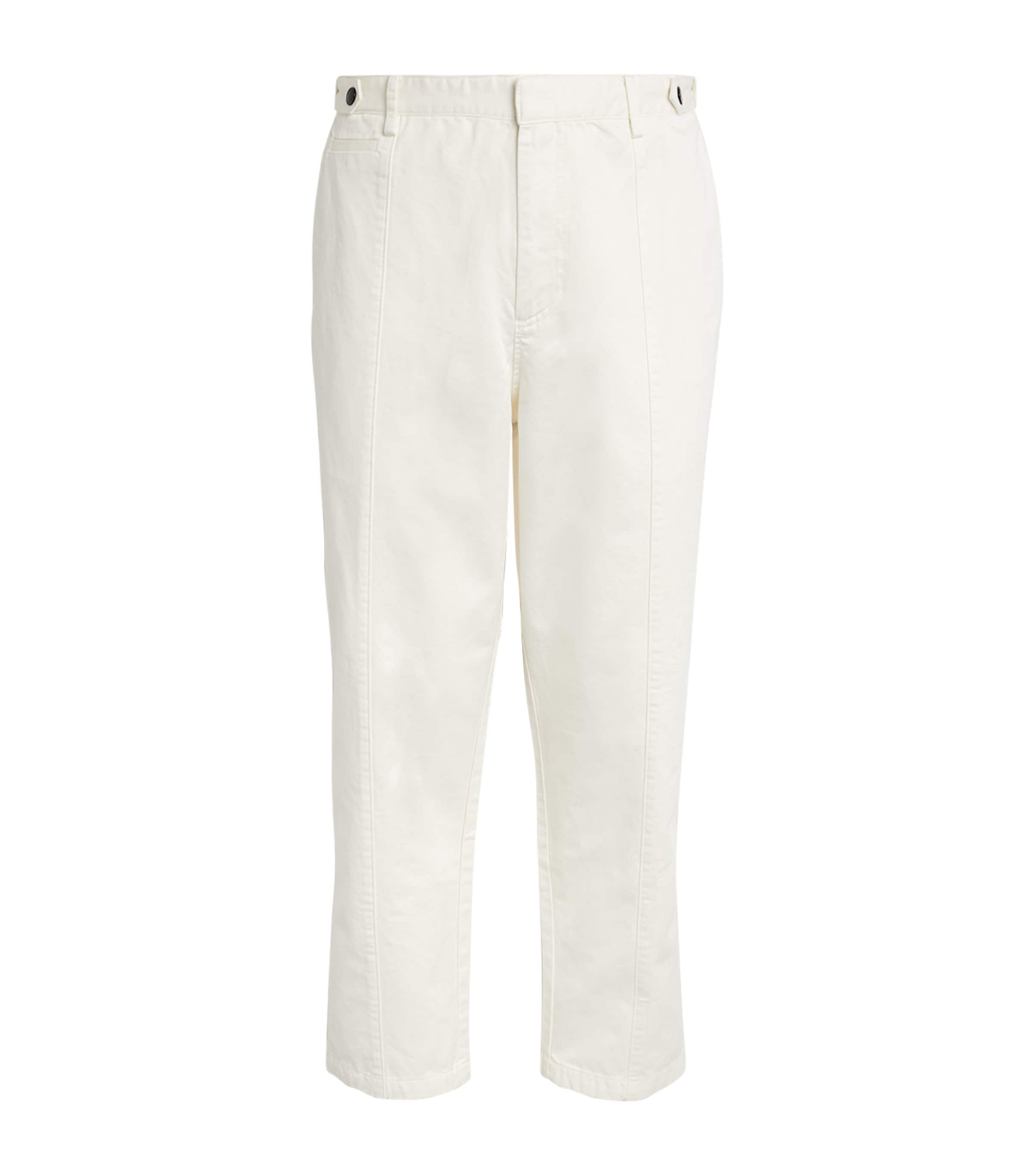 Emporio Armani Straight Chinos In White