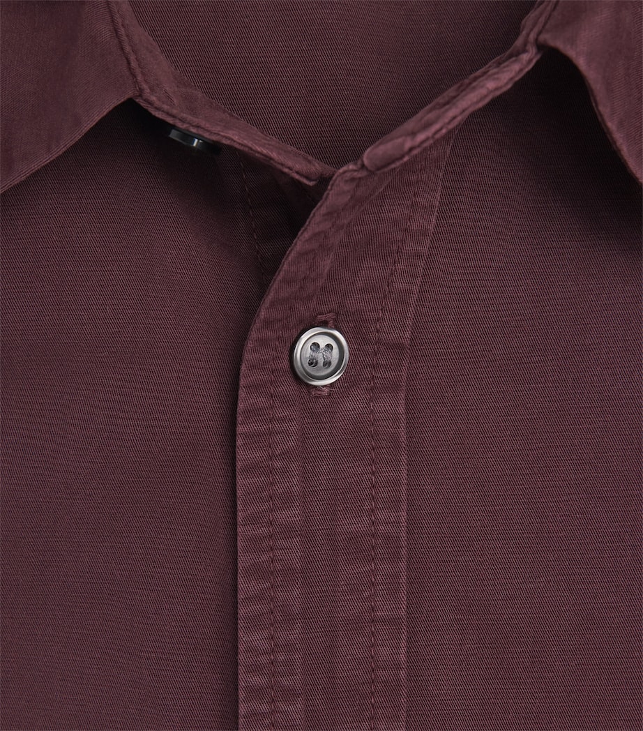 Citizens of Humanity Mens Cotton-Linen Cairo Shirt Burgundy Image 6