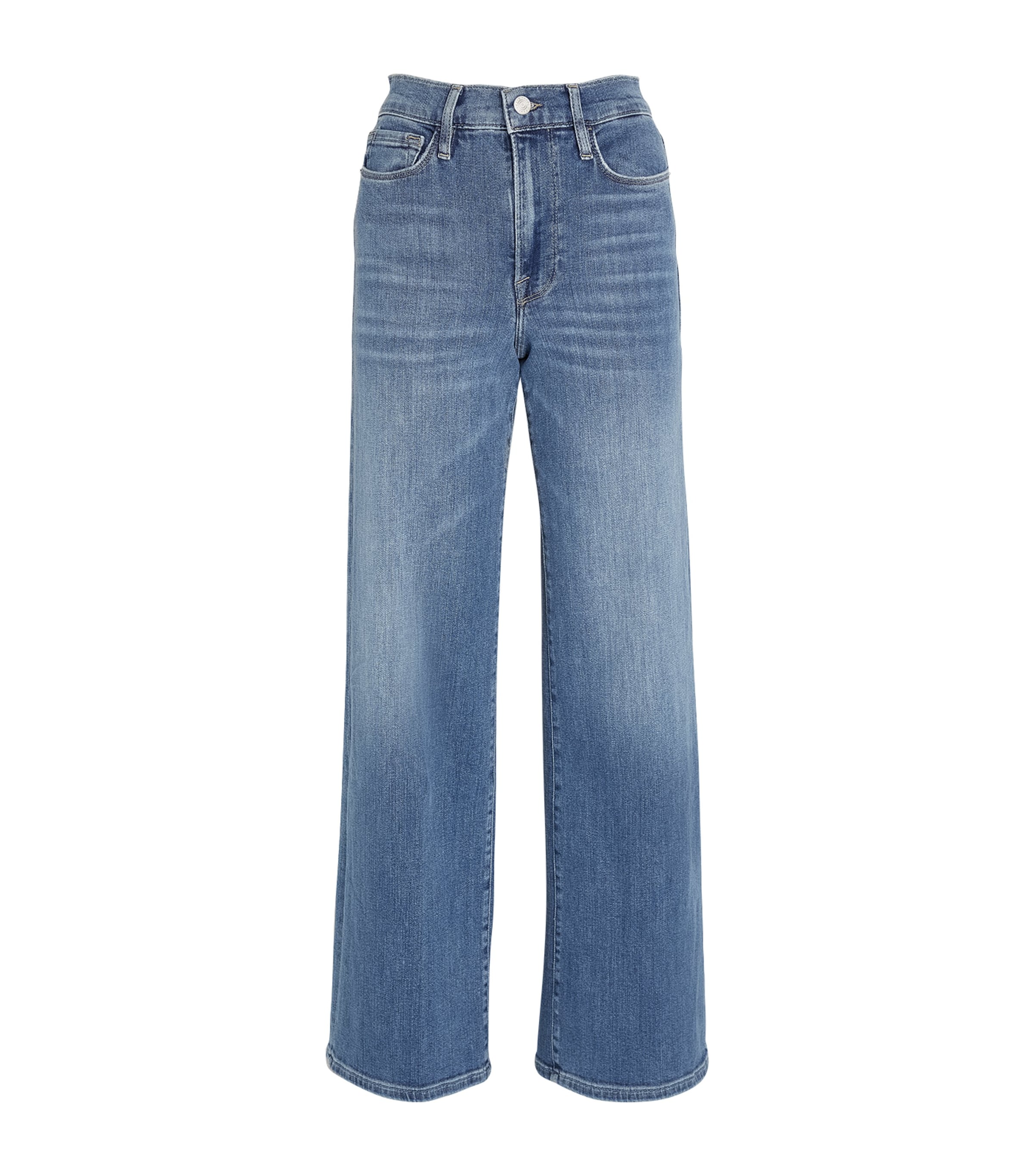 Frame Le Slim Palazzo Wide-leg Jeans In Blue