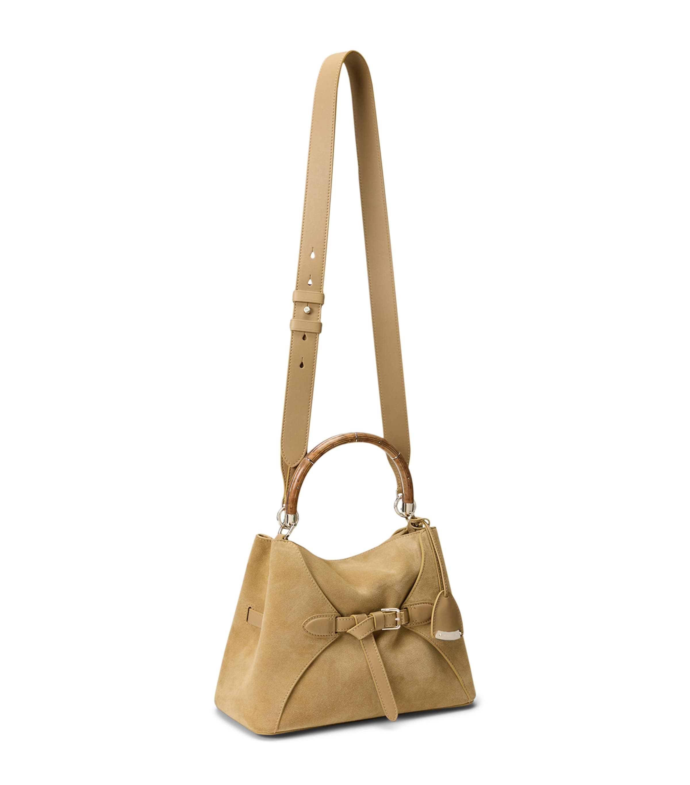 Ralph Lauren Collection Suede The Ralph Top-Handle Bag Tan Image 1