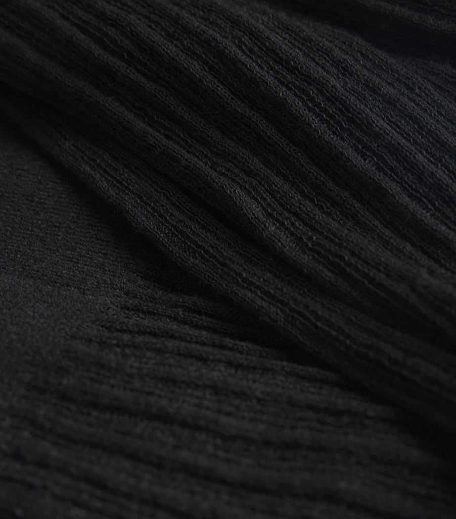 Sheer Knit Midi Dress ONYX Image 5