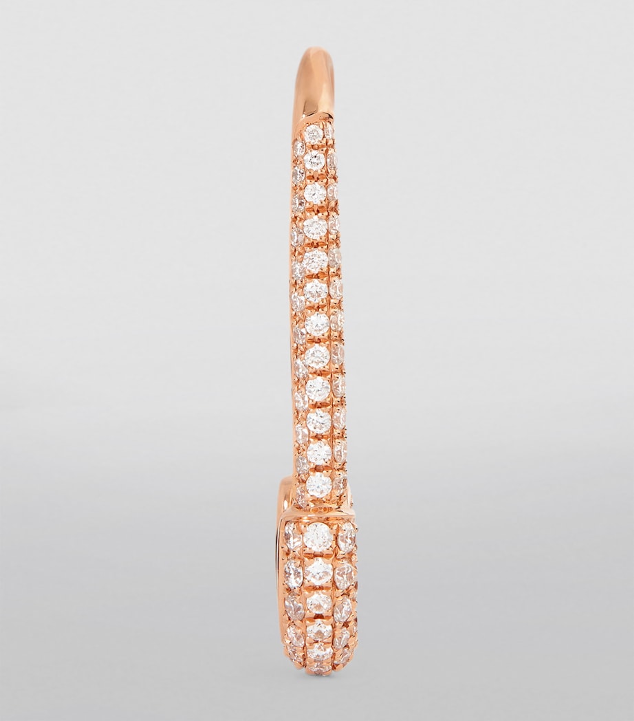 Anita Ko Rose Gold and Diamond Safety Pin Single Left Earring Rose Gold Image 2
