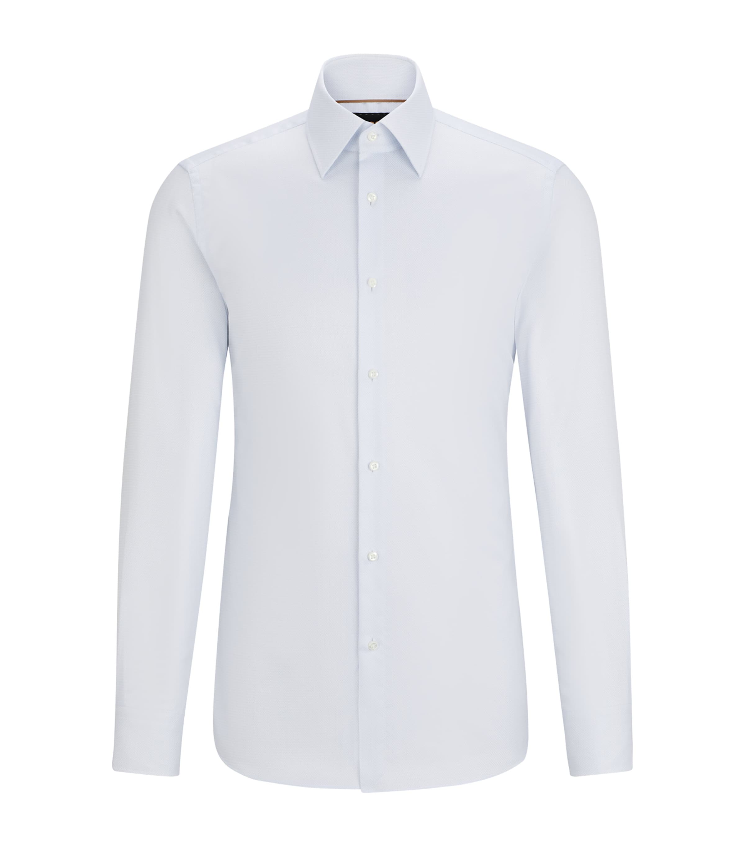 Shop Hugo Boss Slim Point-collar Shirt In Blue