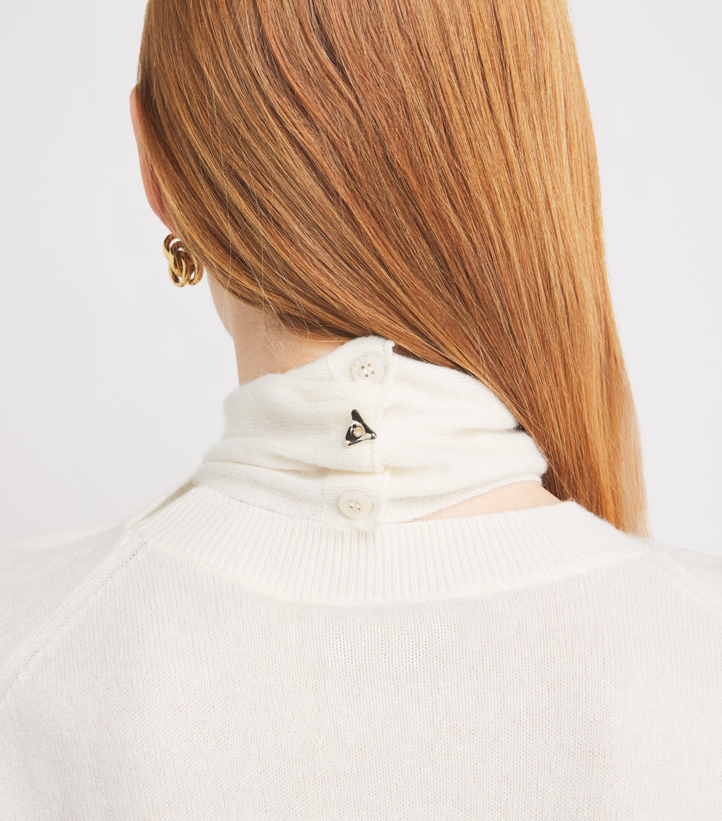 Wool-Cashmere Wrap Sweater 115 IVORY Image 6