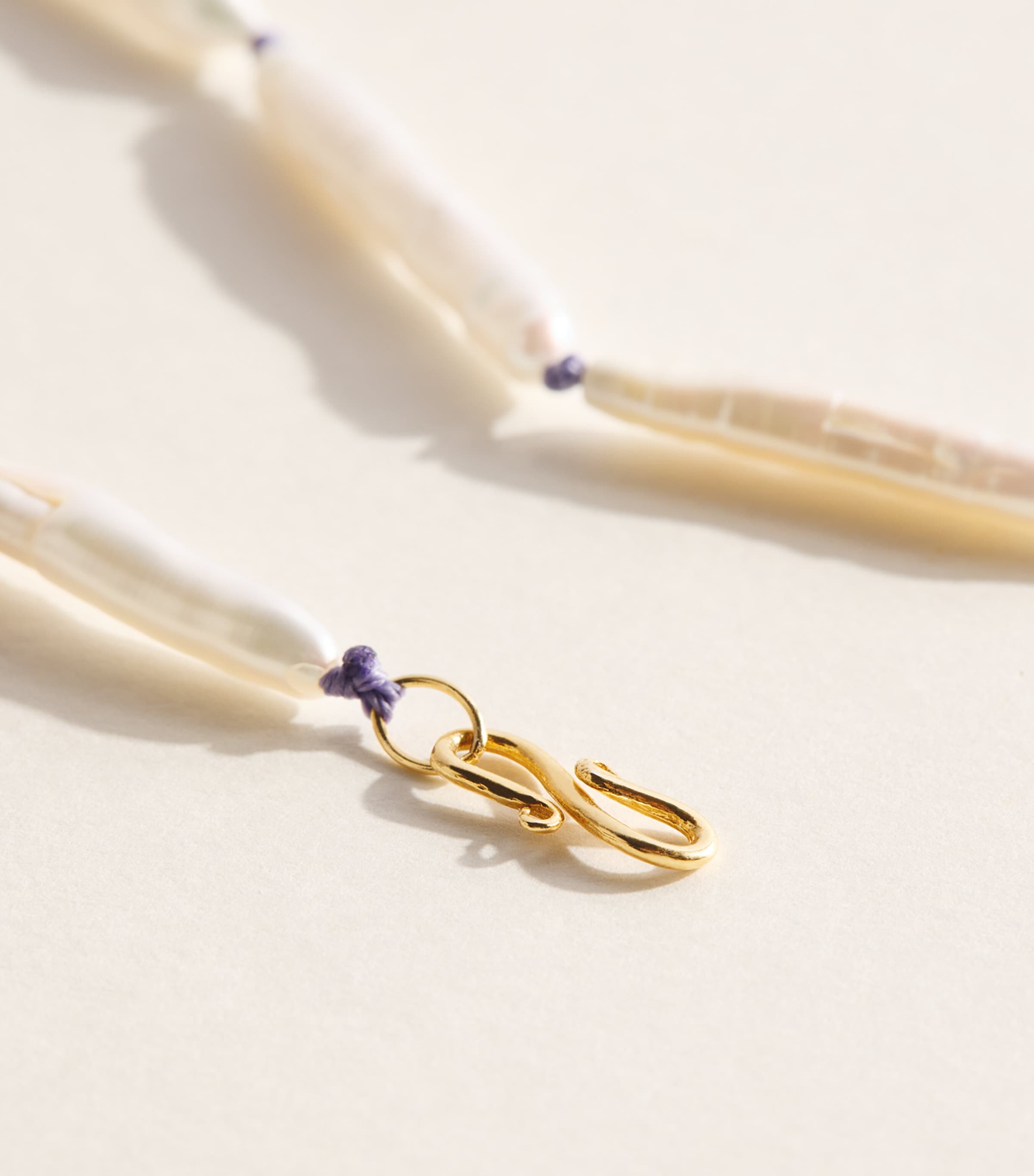 Hermina Athens Beaded Pearl Necklace Lilac Image 5