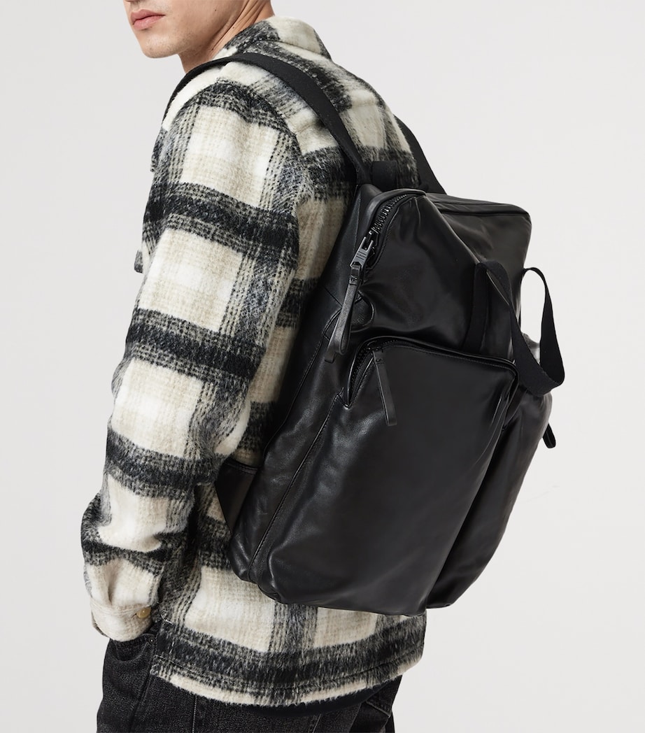 AllSaints Sheepskin Haven Force Backpack Black Image 2