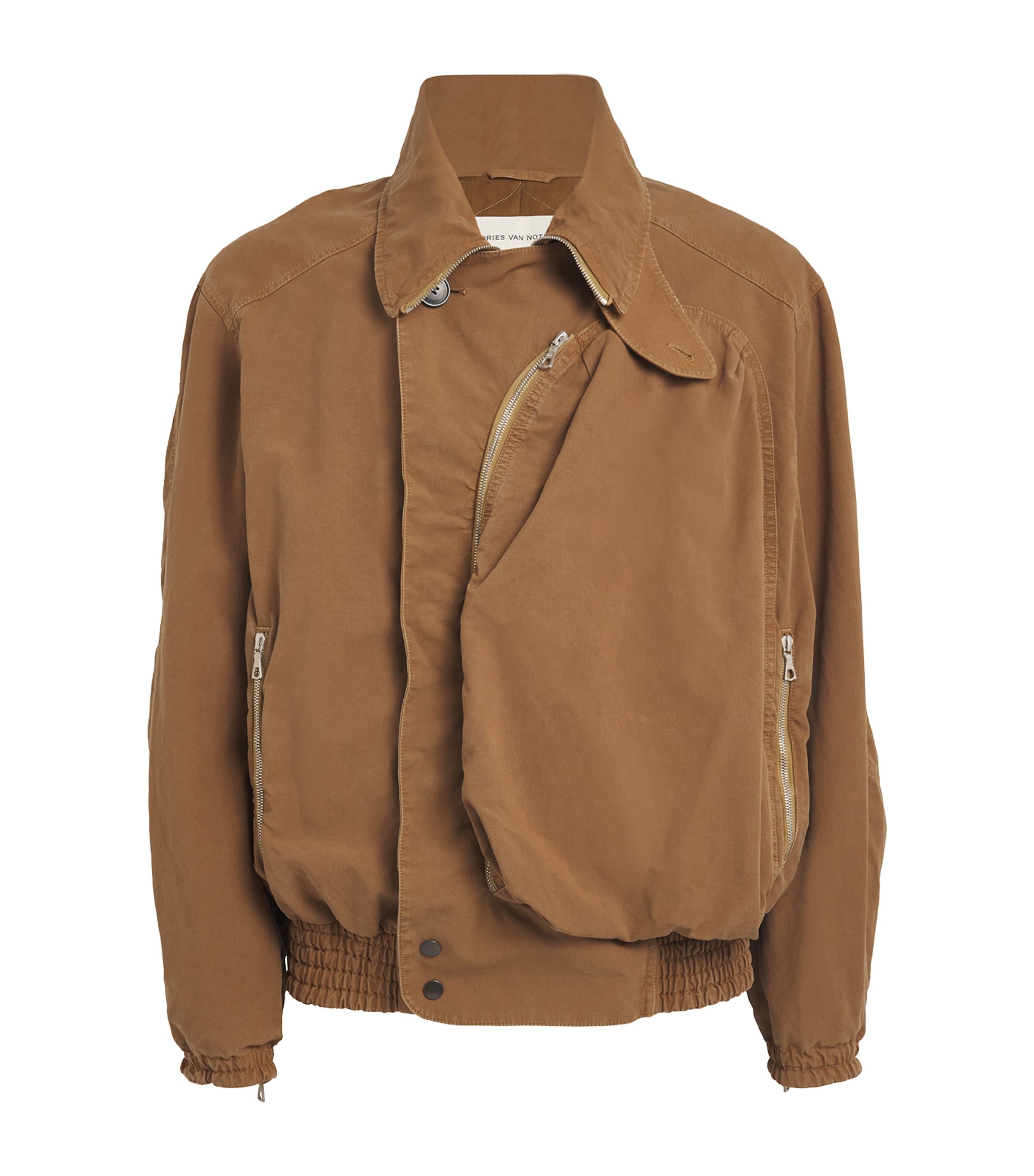 Dries Van Noten Oversized-pocket Bomber Jacket In Beige