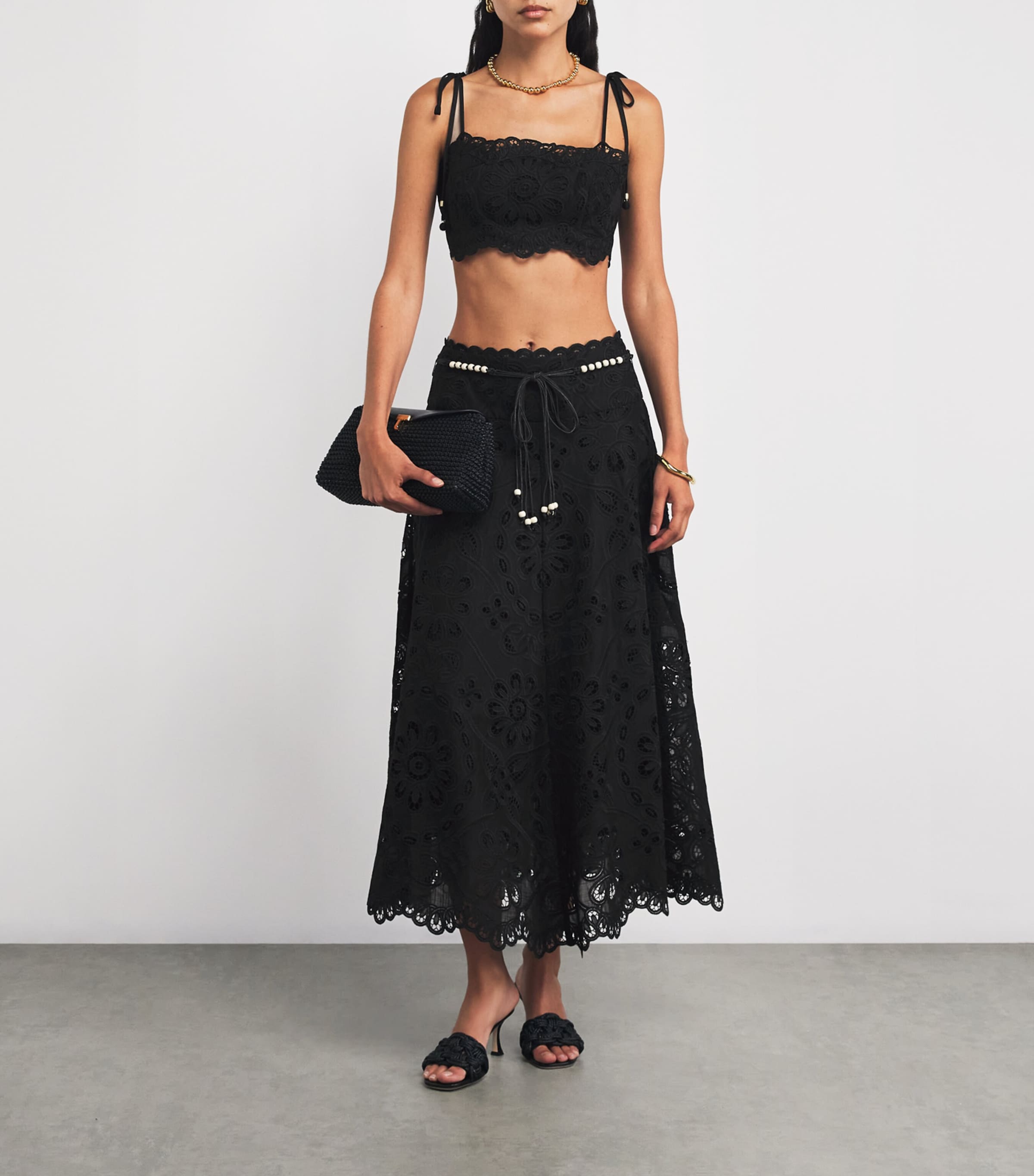 Tシャツ・カットソー ZIMMERMANN RHIANNON CROPPED TOP IN EMBROIDERED COTTON Zimmermann Cotton Rhiannon Embroidered Crop Top | Harrods US
