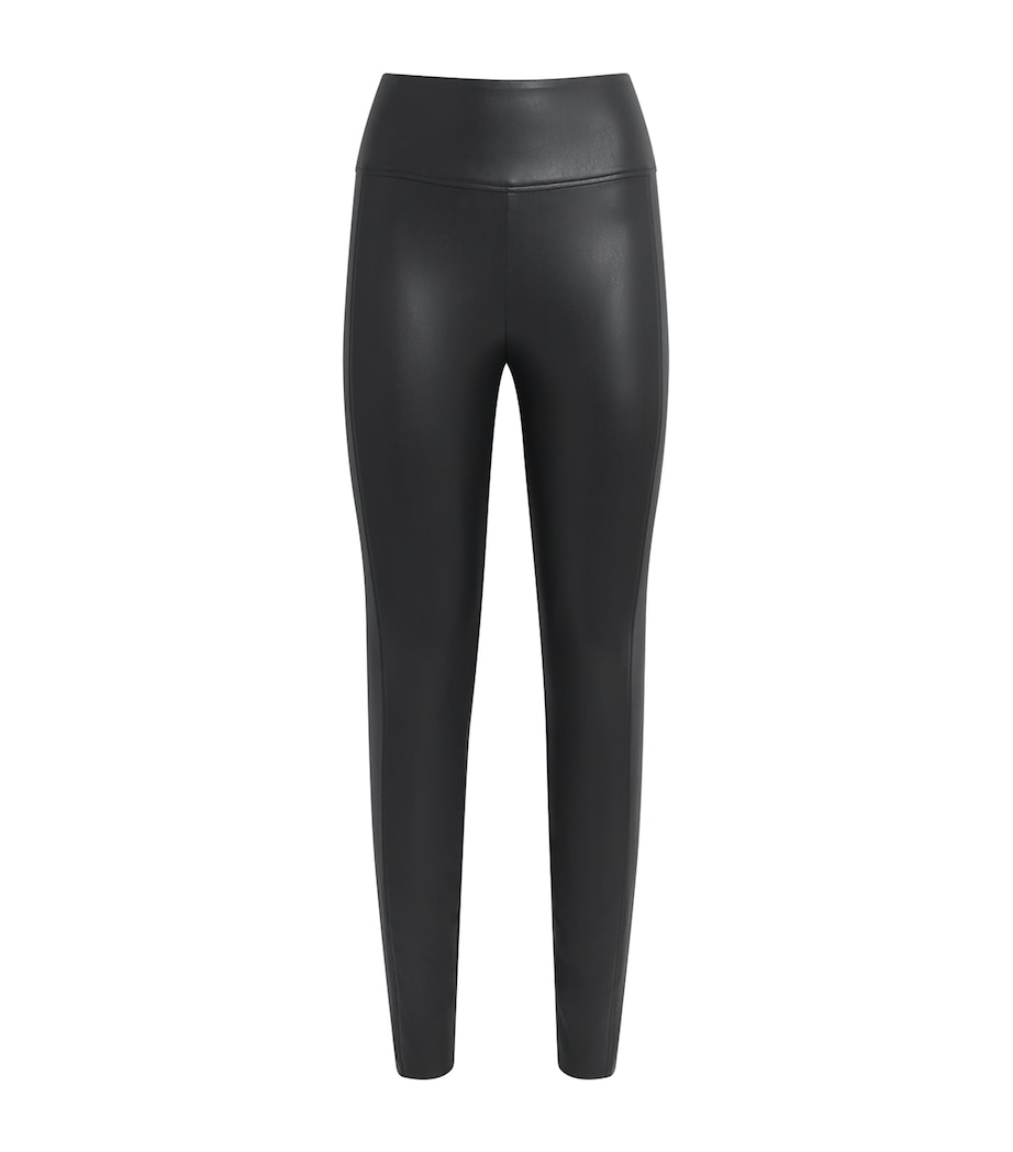 Wolford Womens Faux Leather Edie Leggings Black Image 1