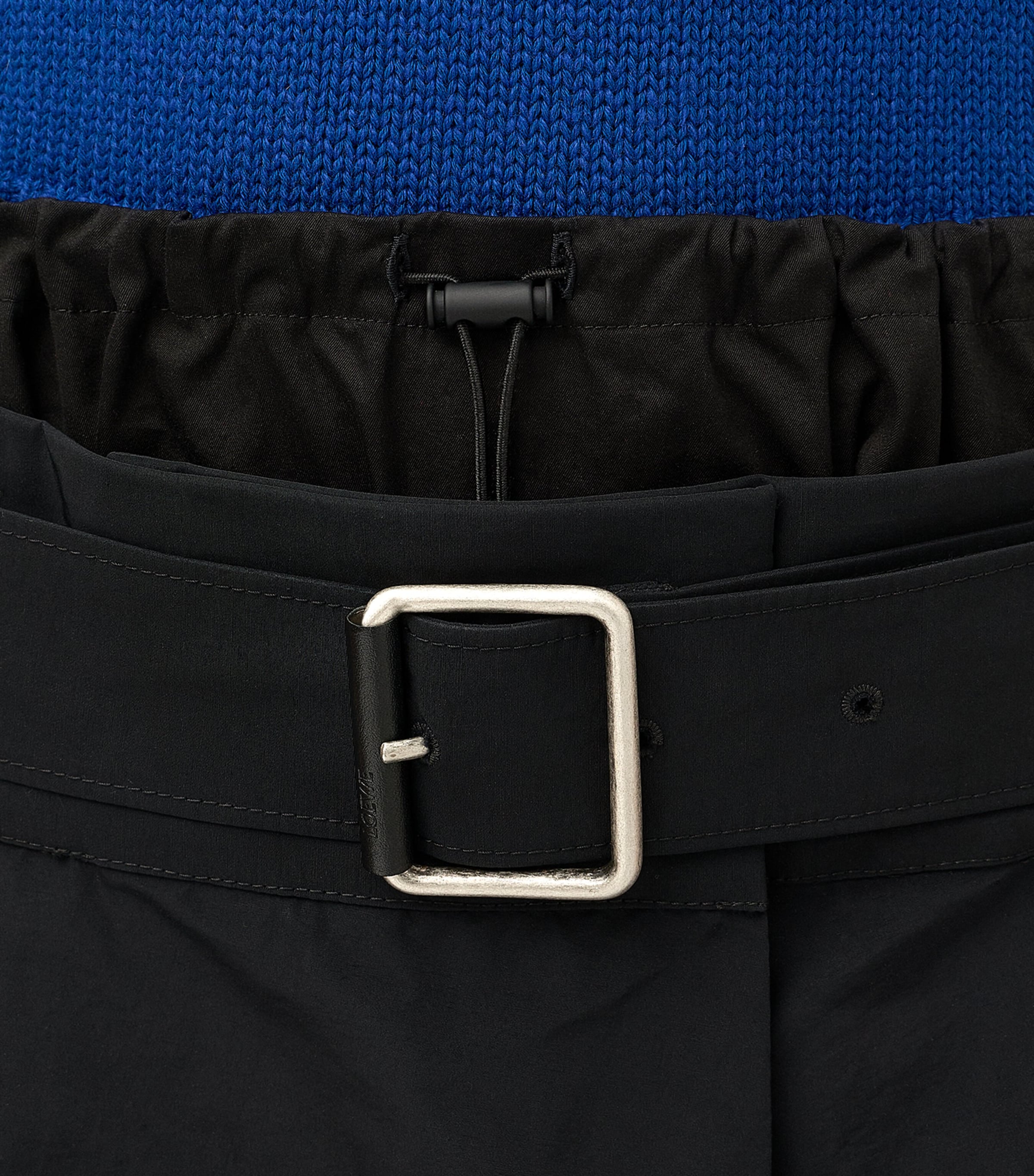 LOEWE Womens Layer-Effect Midi Skirt Black Image 5