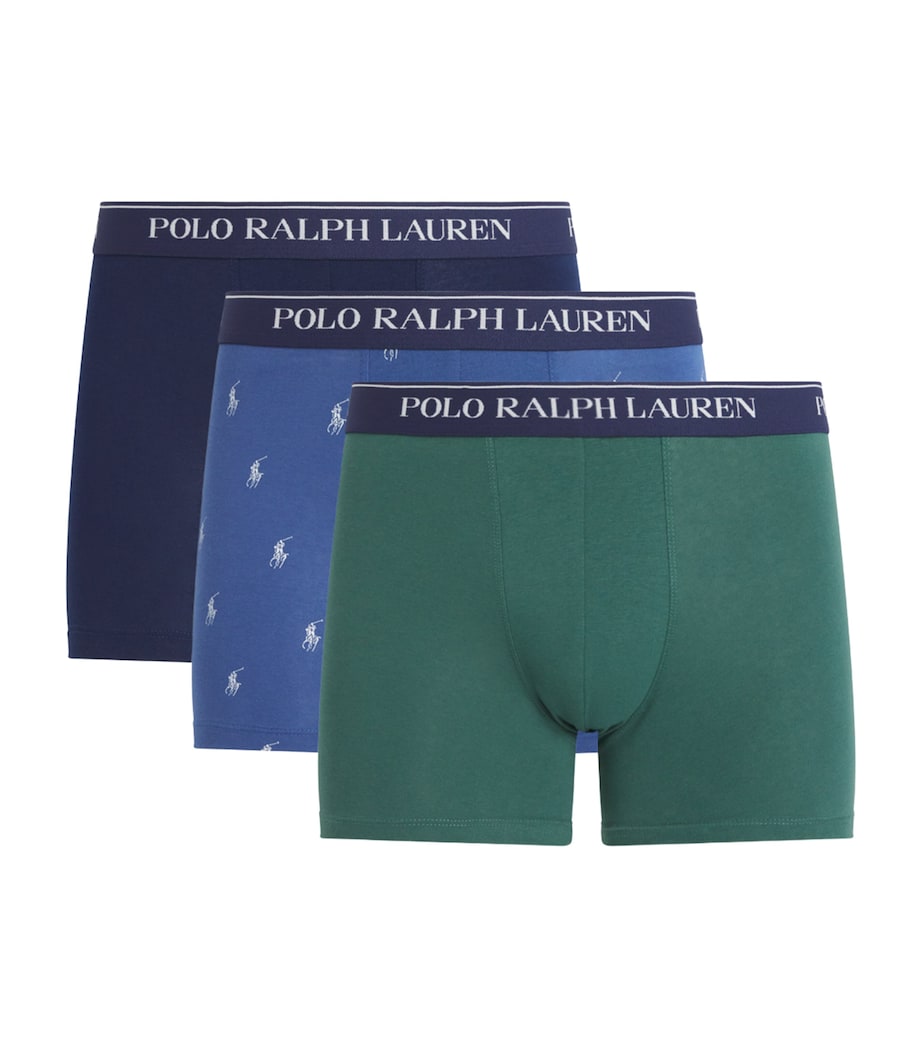 Logo-Waist Boxer Briefs (Pack of 3) NVY/CL PN/OL RYL AOP Image 1