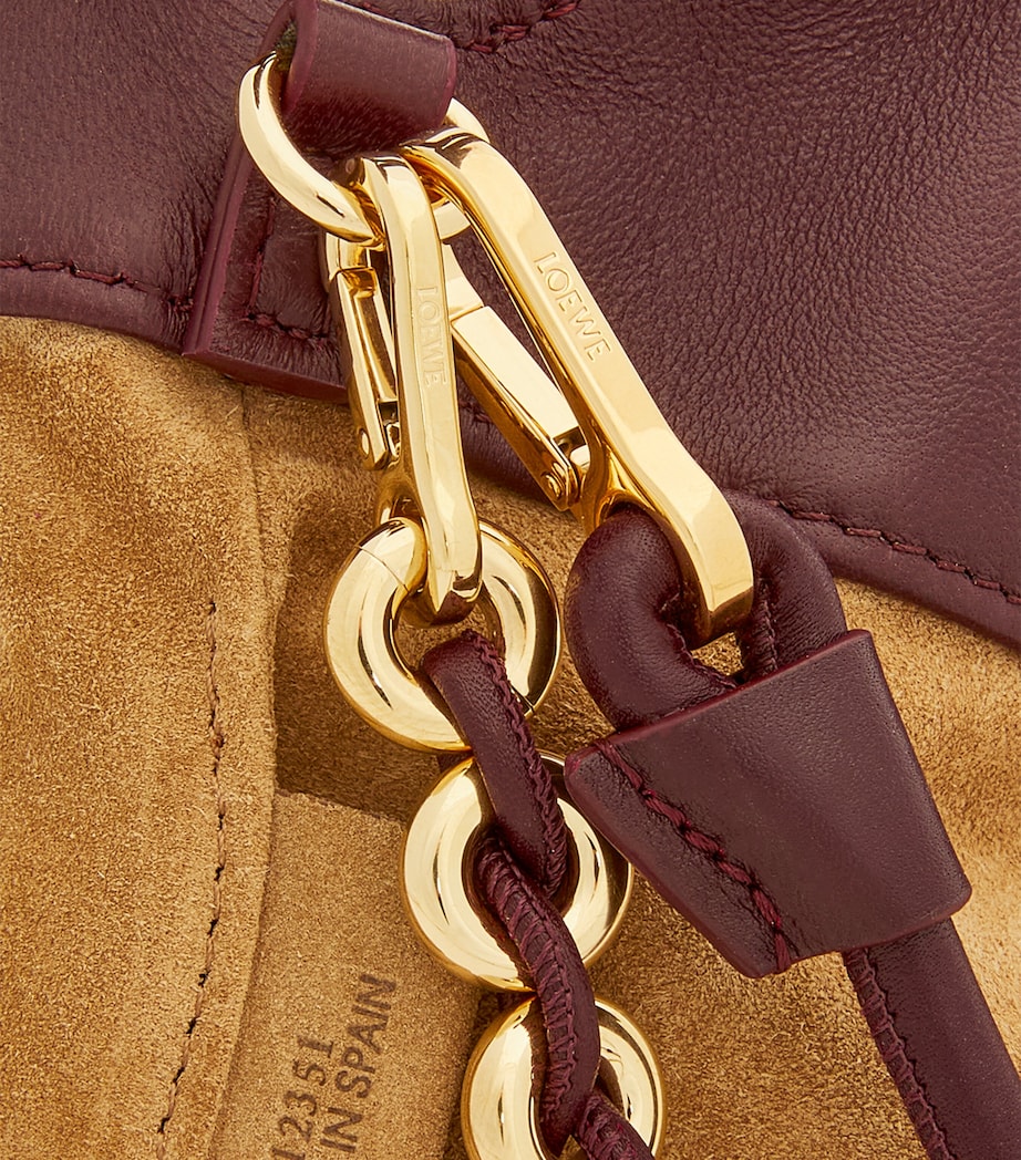 LOEWE Leather Flamenco Purse Dark Burgundy Image 13