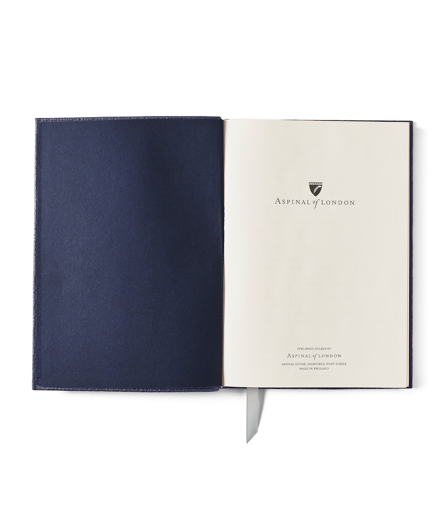 Leather Bound A5 Notebook NAVY Image 5