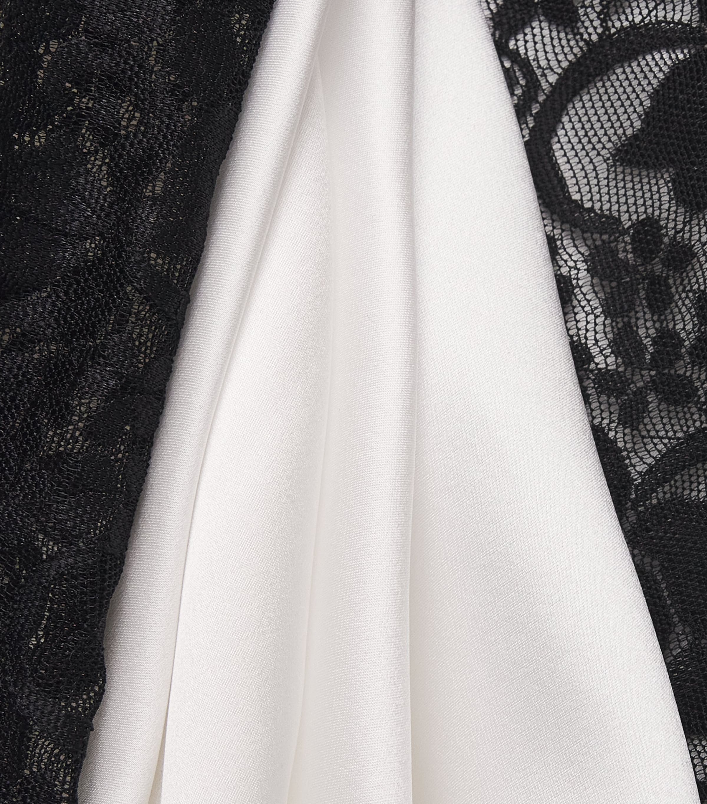 Loretta Caponi Womens Silk Lace-Detail Carrie Nightdress Optical Satin Image 6