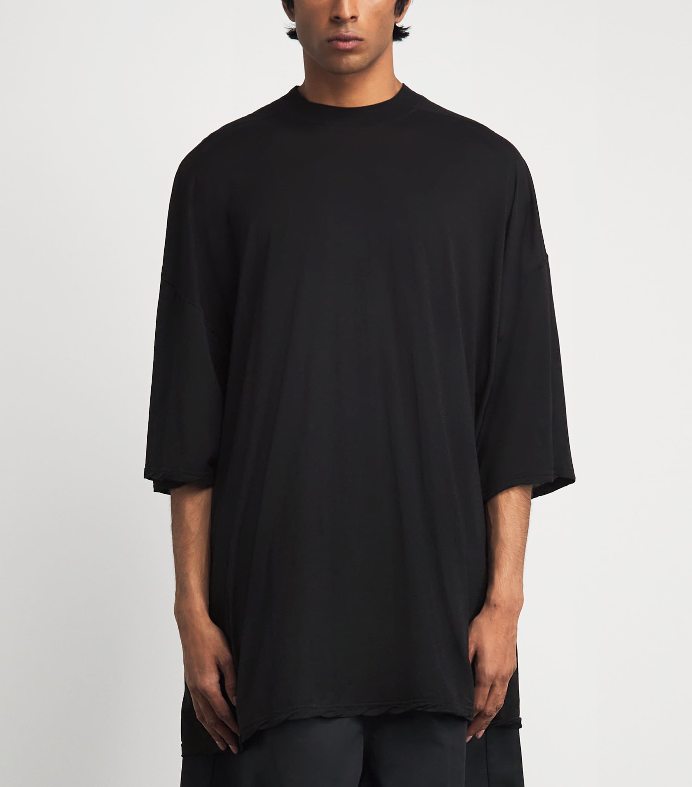 Rick Owens Mens Cotton Tommy T-Shirt Black Image 4