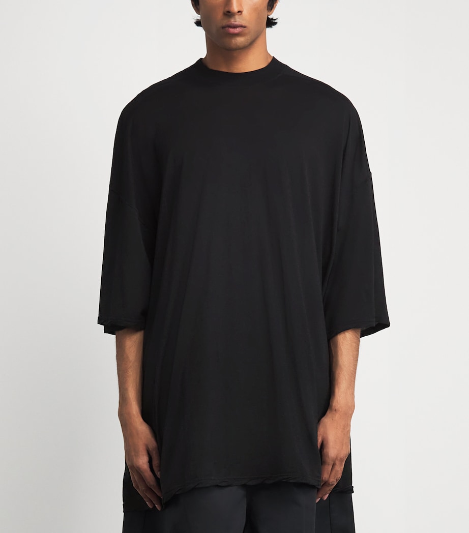 Rick Owens Mens Cotton Tommy T-Shirt Black Image 4