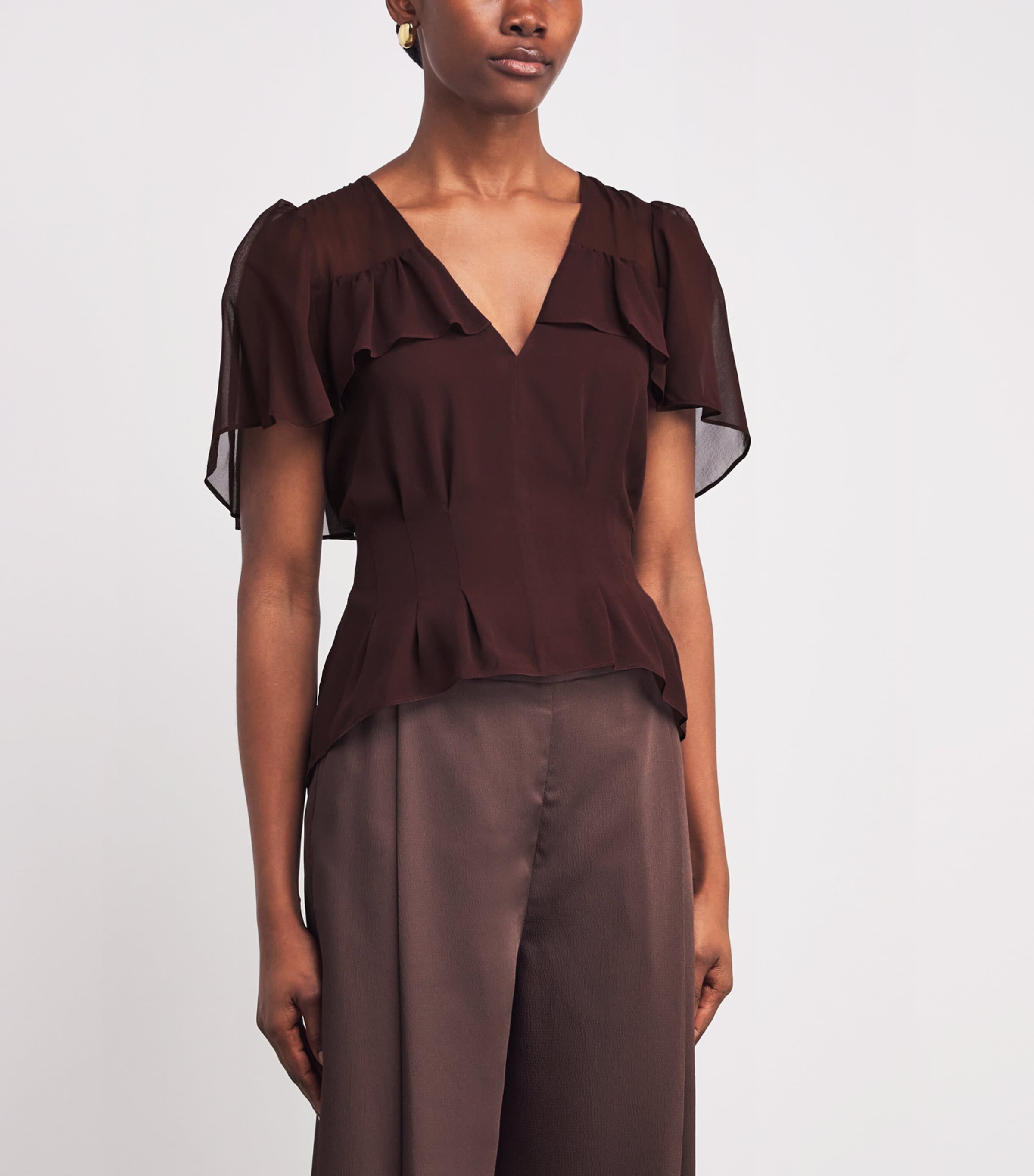 Silk Willa Blouse AUBERGINE Image 3