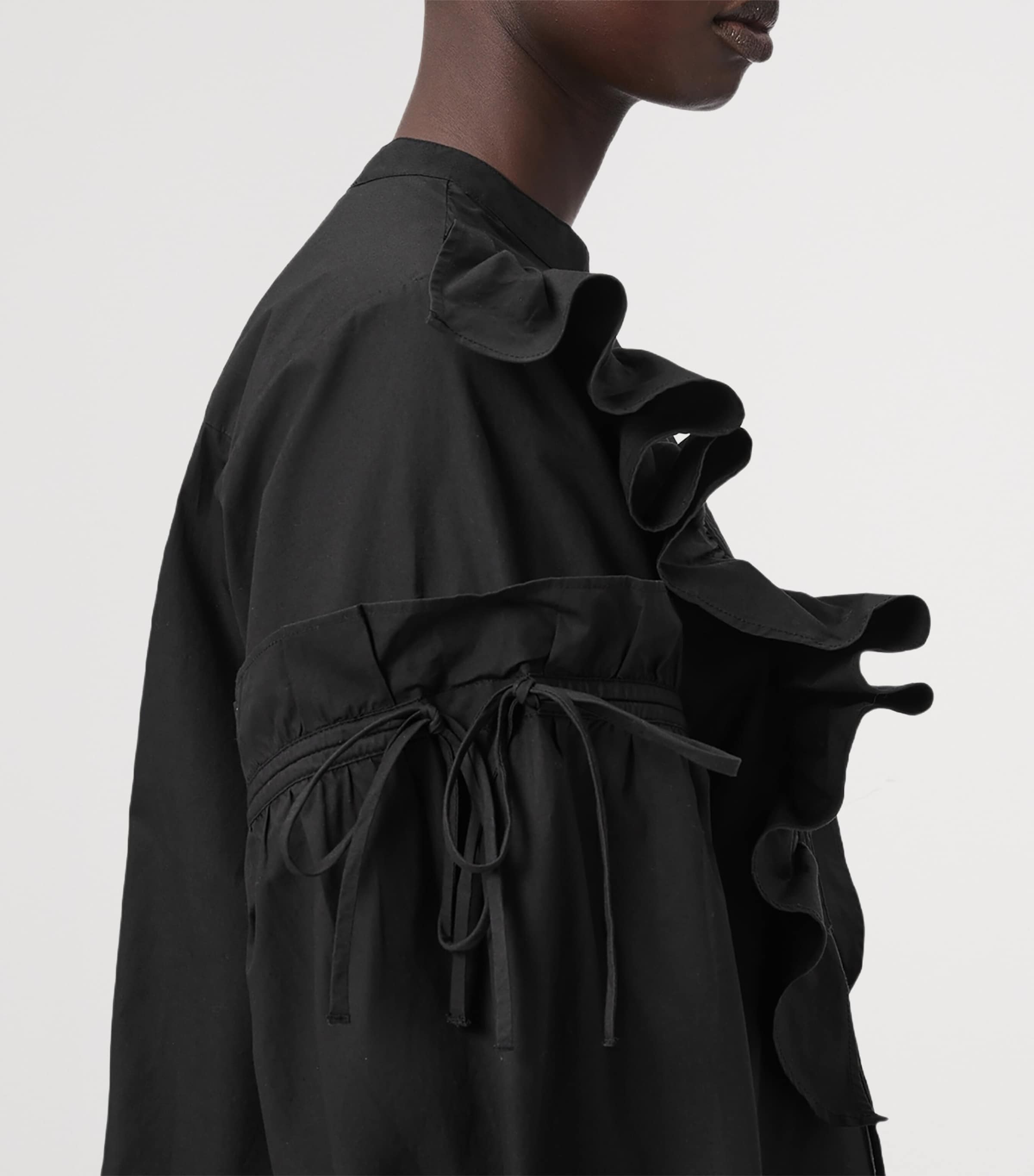 Cotton Poplin Lulu Shirt BLACK Image 8