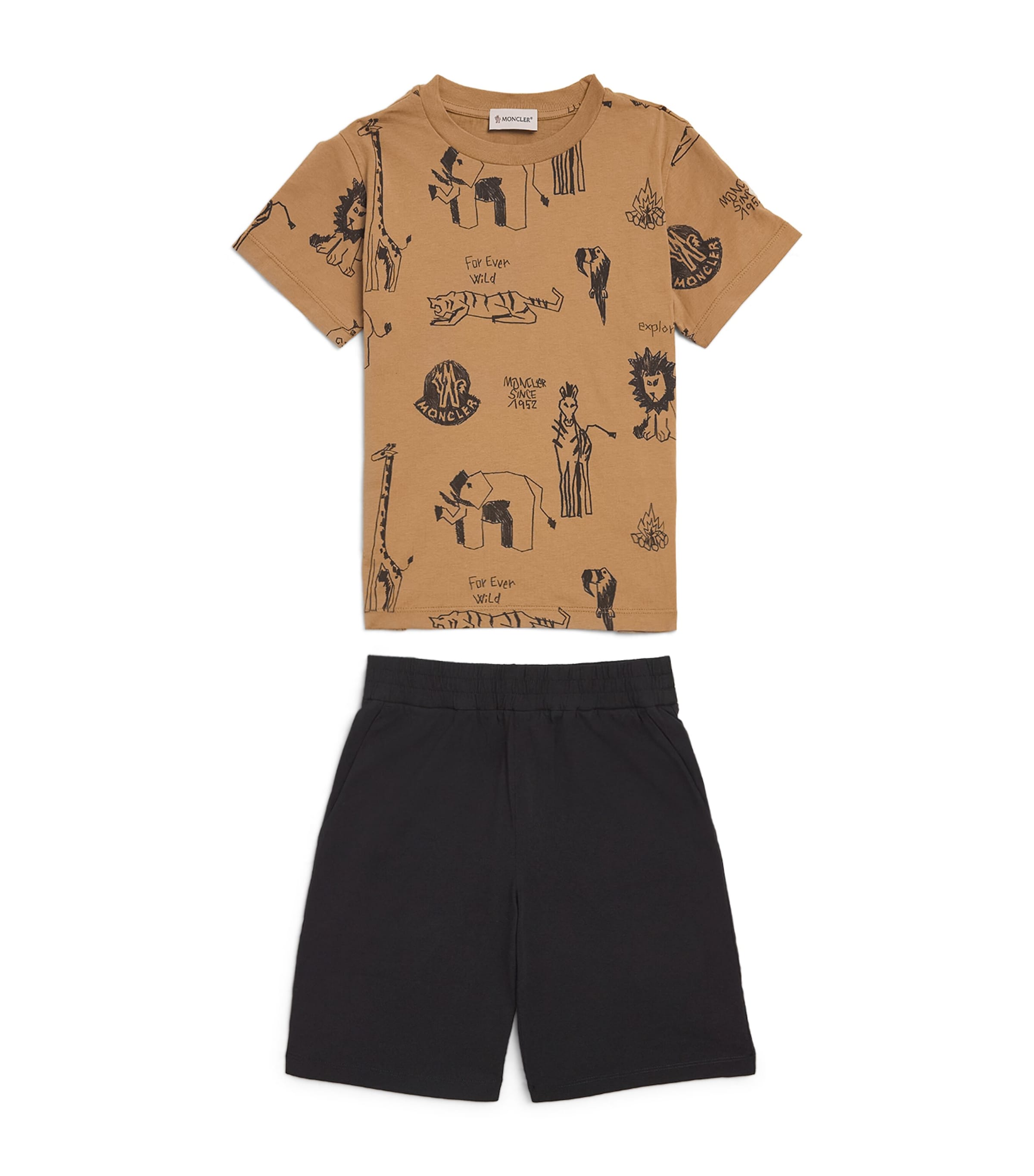 Moncler Enfant Cotton T-Shirt and Shorts Set (8-10 Years) Image 1