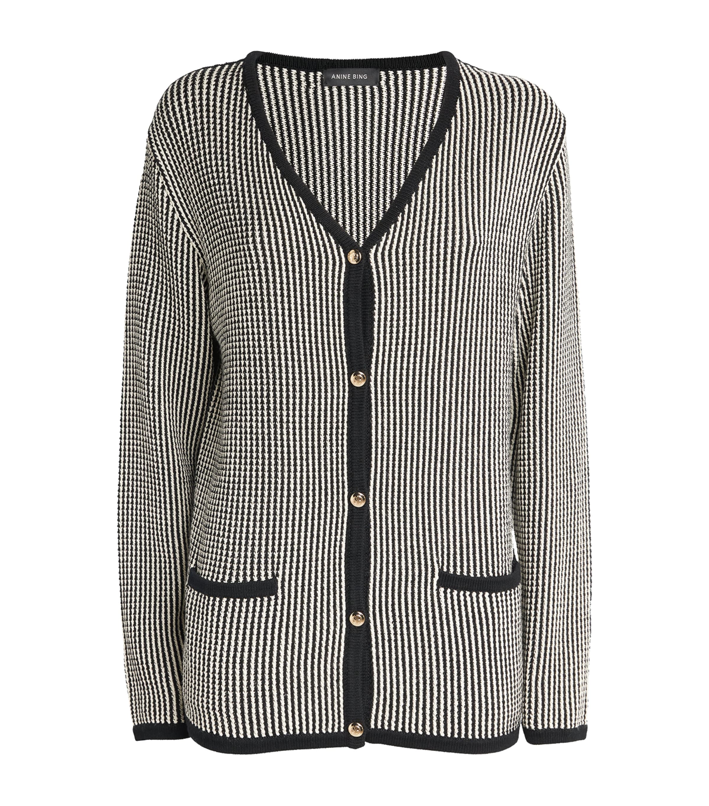 Shop Anine Bing Striped Dave Cardigan