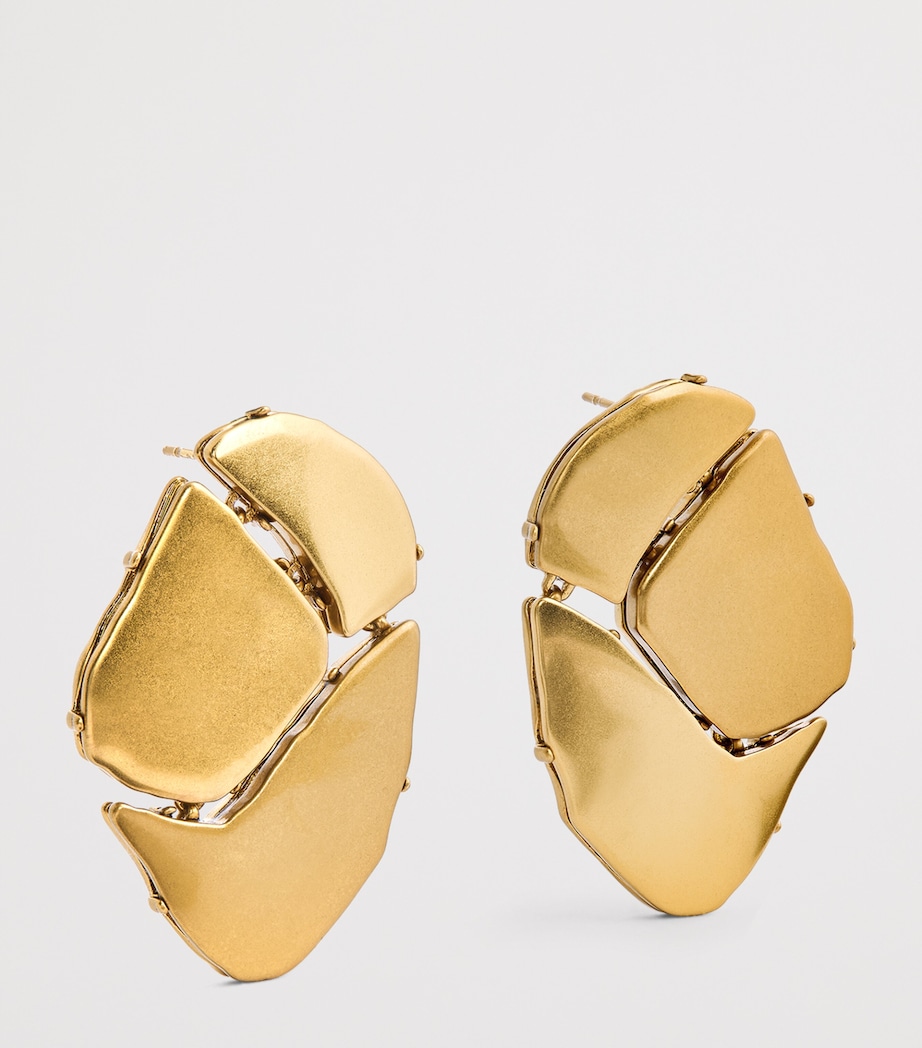 Cracked Byron Earrings GLD/GOLD Image 3