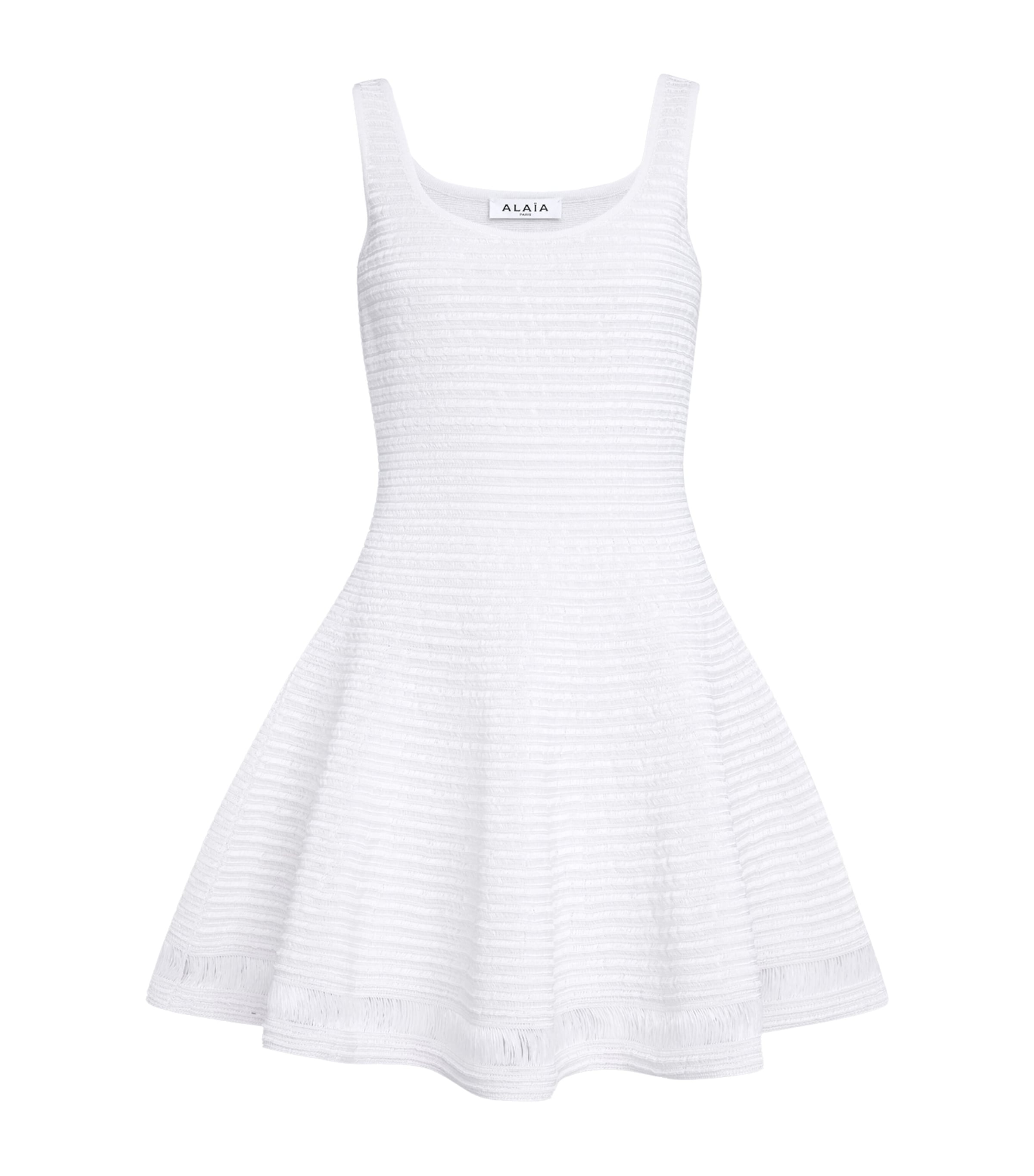 Alaïa Sleeveless Mini Dress In White