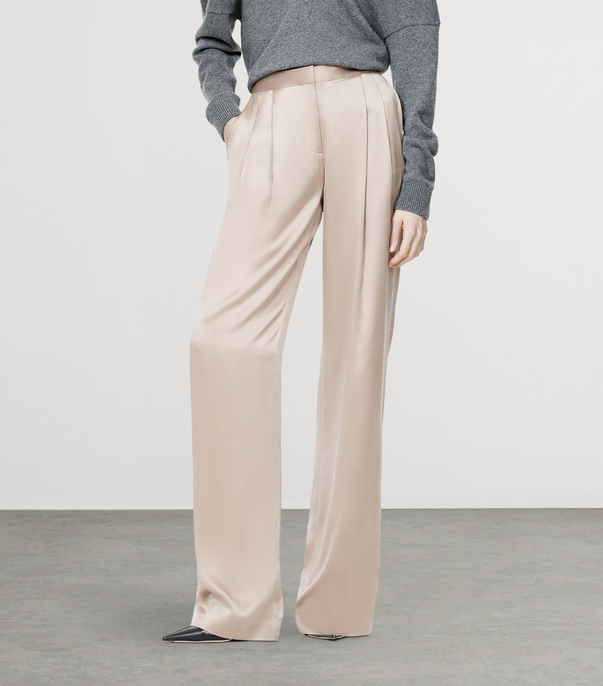 TOM FORD Womens Silk Tailored Trousers Jbq Image 3