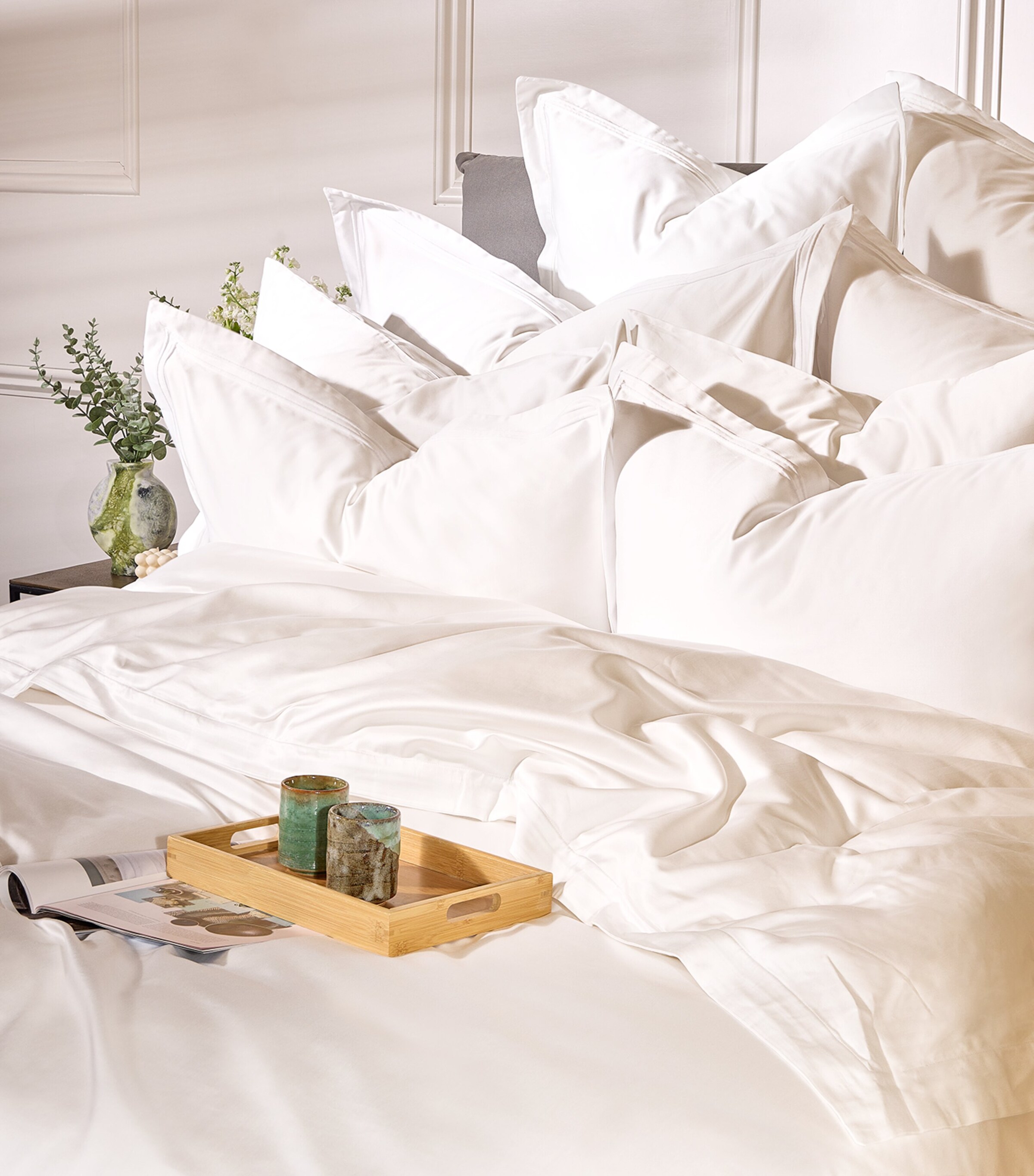 Harrods of London Richmond Oxford Pillowcase Pair (50cm x 75cm) White Image 4