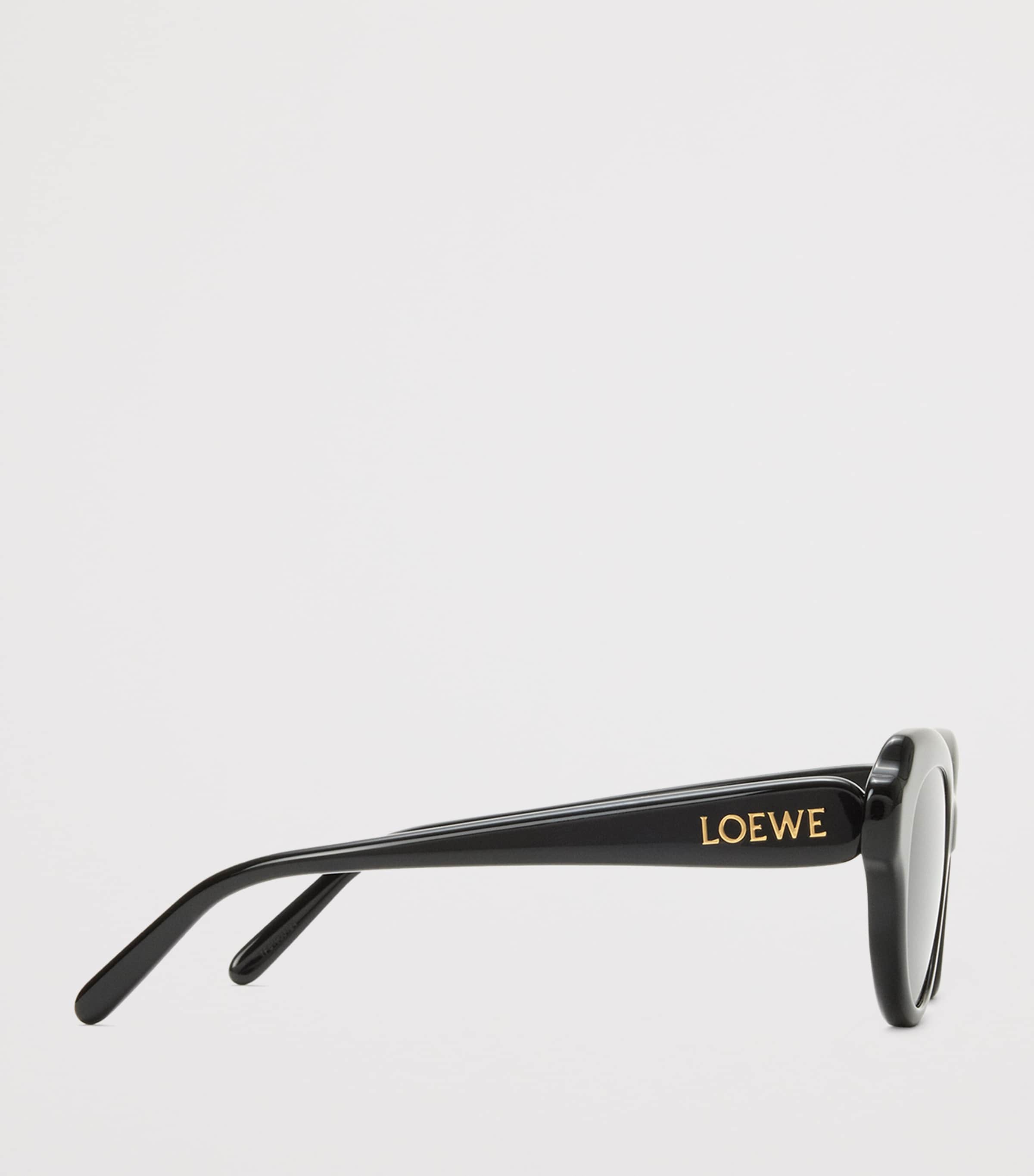 Acetate Swan Slim Sunglasses BLACK Image 3