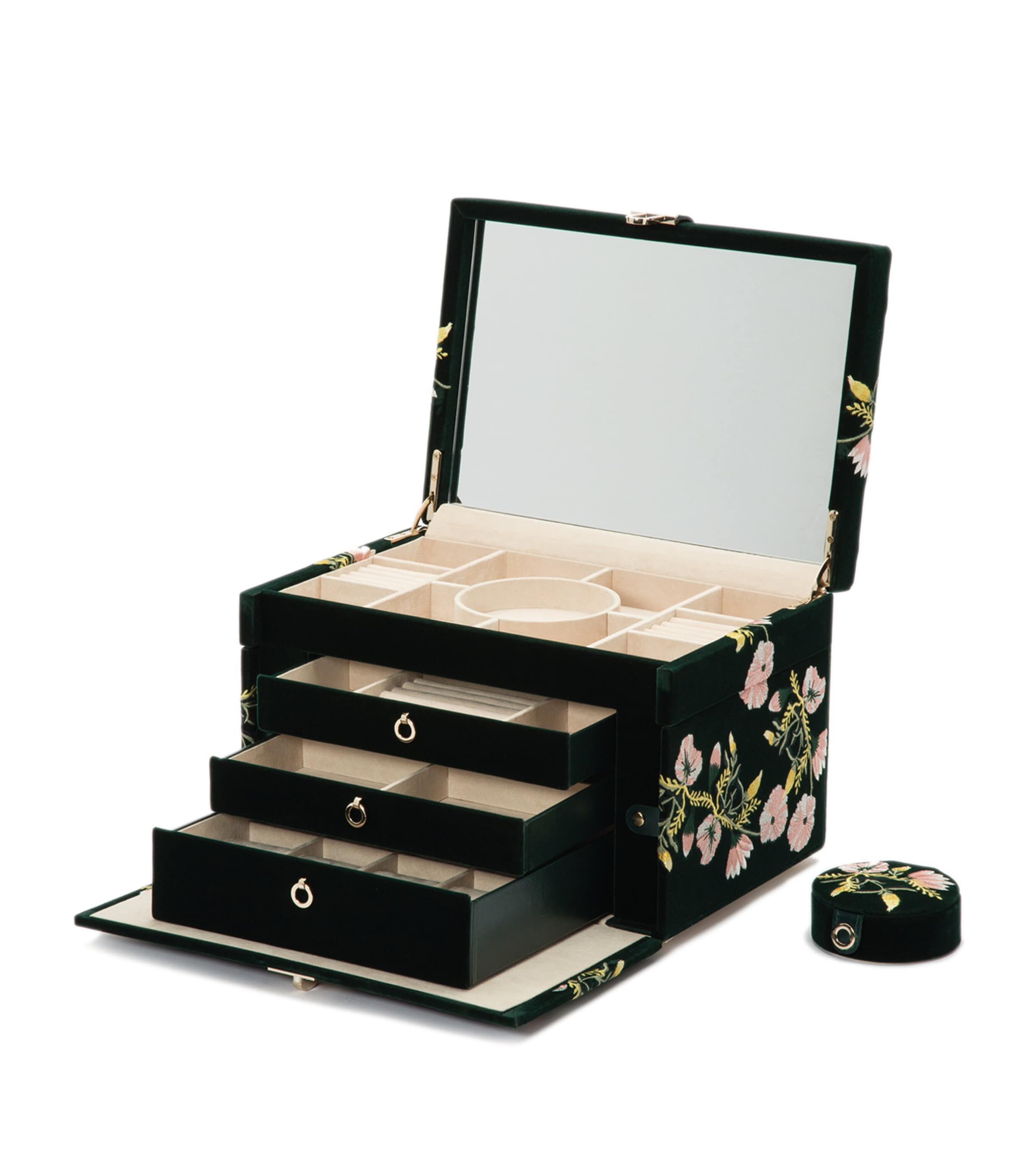 Large Zoe Jewellery Box FOREST GREEN Image 2