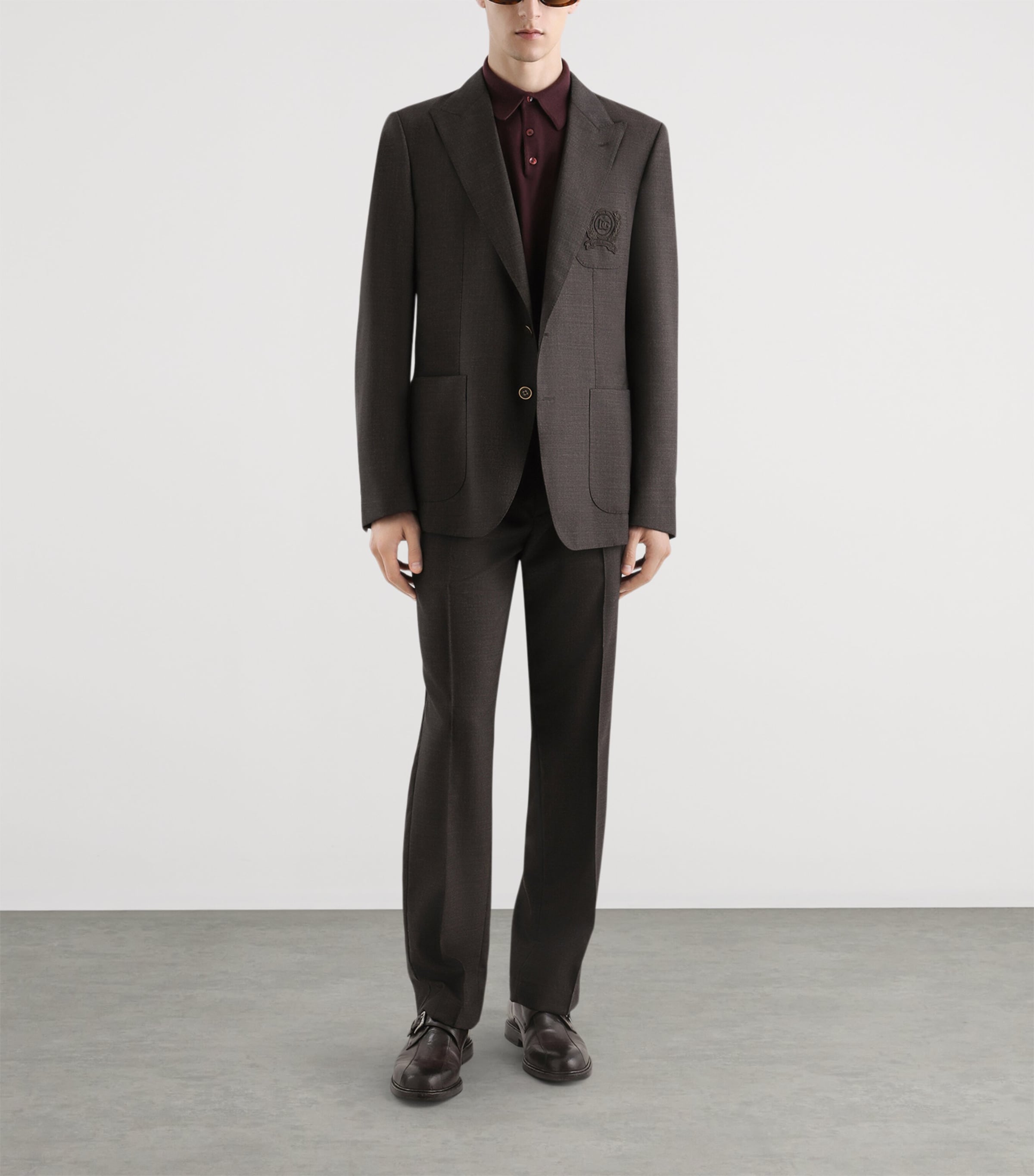 Dolce&Gabbana Mens Portofino Wool Canvas Blazer Whit Image 2
