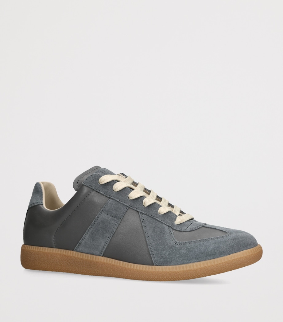 Leather-Suede Replica Sneakers GREY MIXED Image 3