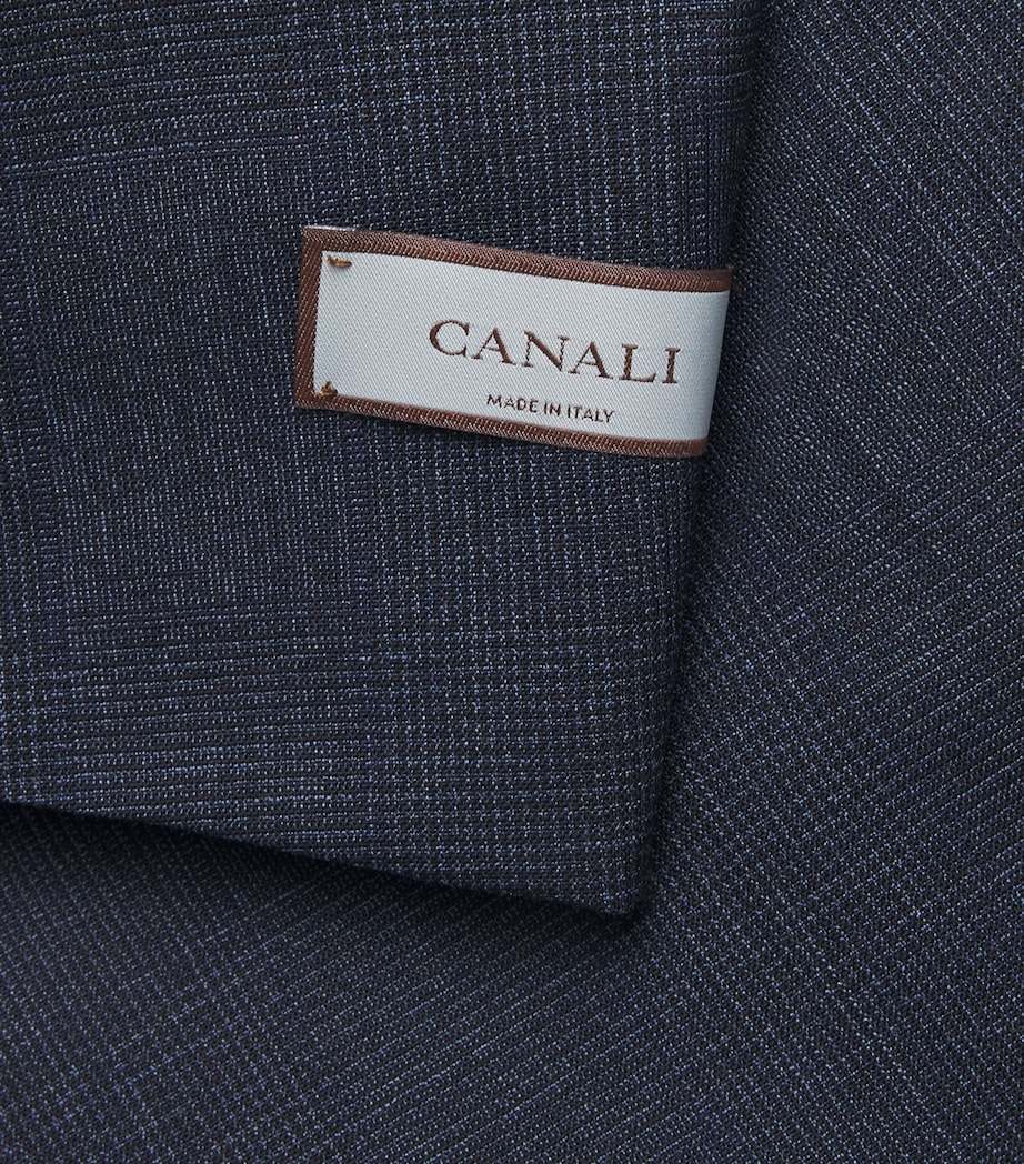 Canali Mens Wool 2-Piece Suit Navy Image 7