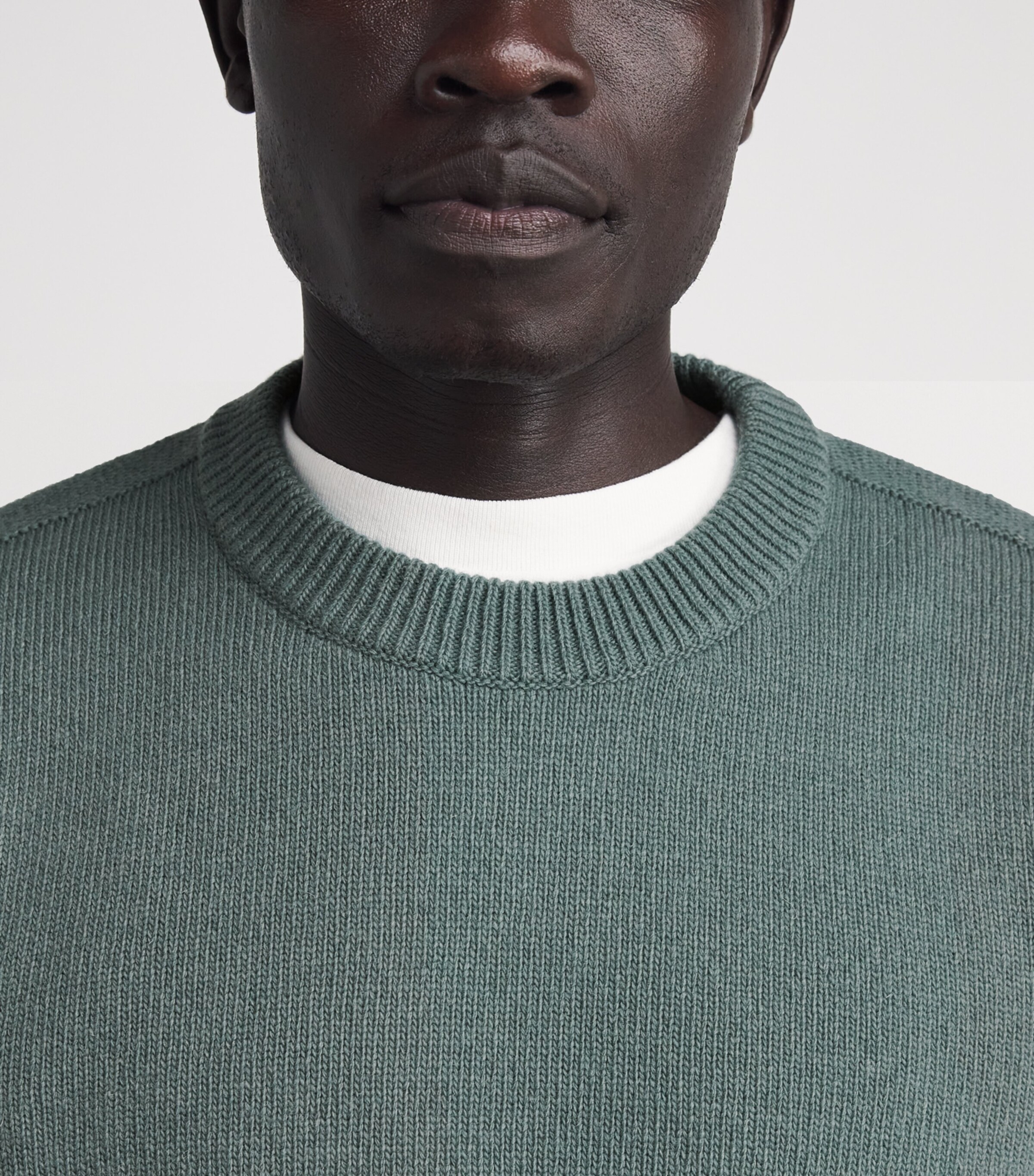 Stone Island Mens Virgin Wool-Blend Compass Sweater Image 3