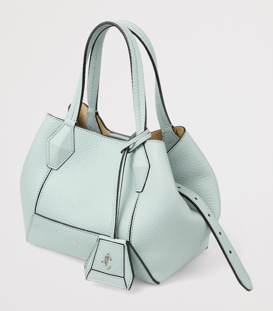 Small Diamond Leather Tote Bag LIGHT VERDE/ANTIQUE Image 2