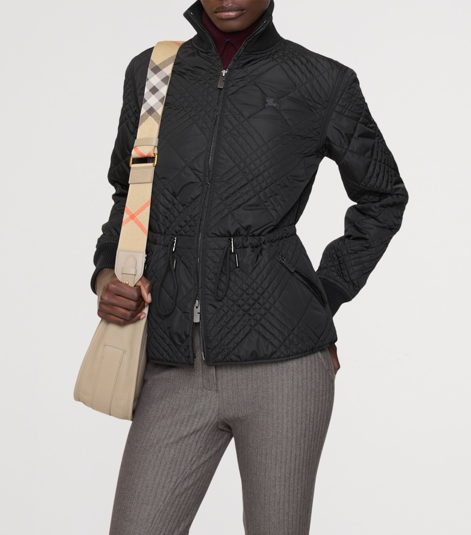 Micro-Stitch Wakerley Quilted Jacket BLACK Image 2