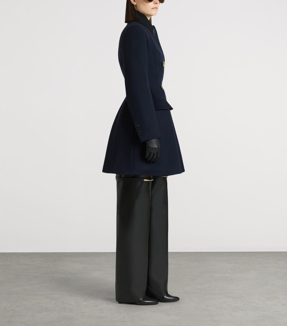 Givenchy Womens Wool-Cashmere Peplum Coat Image 2