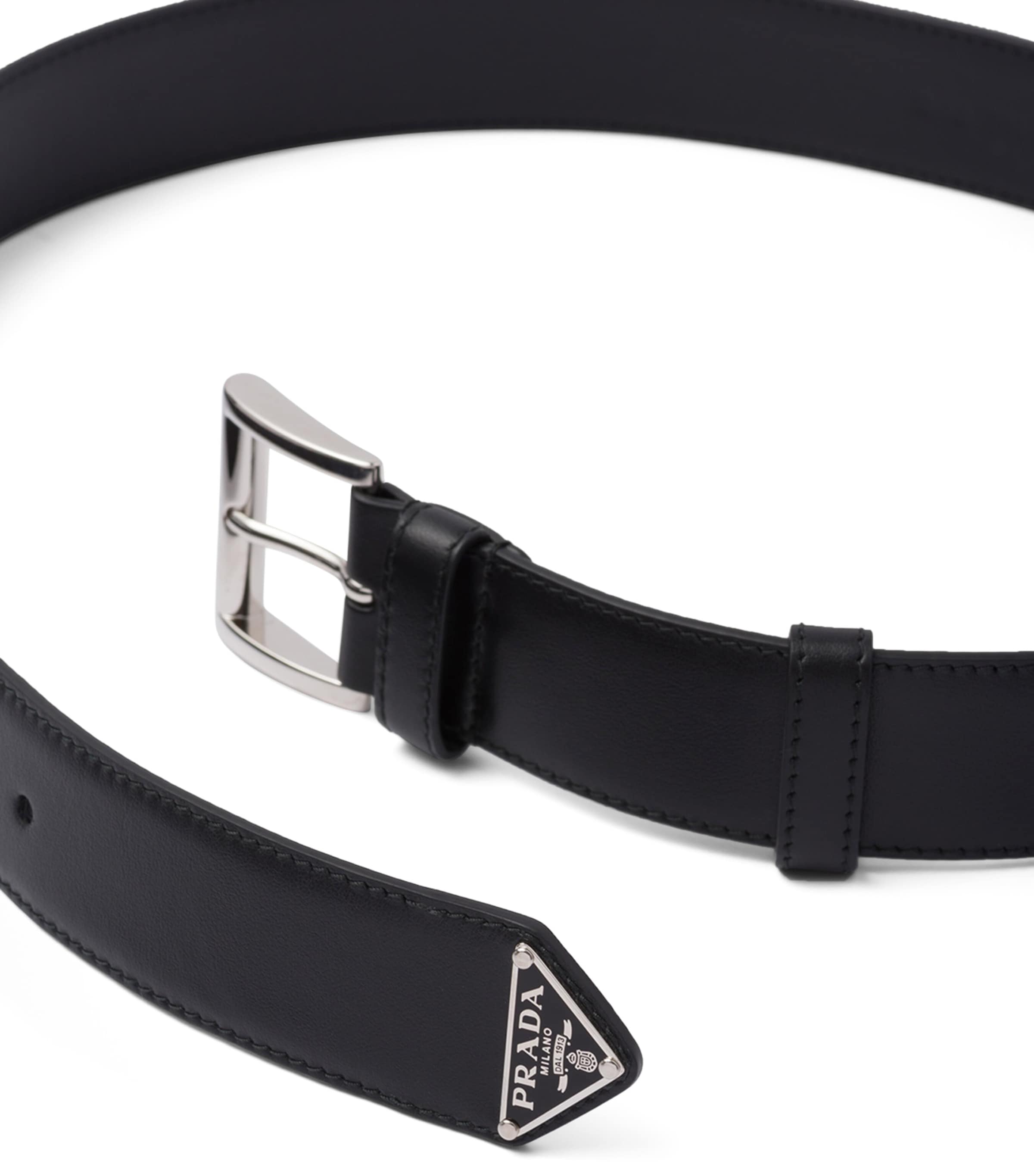 Prada Black Leather Belt | Harrods UK Prada Black Leather Belt | Harrods UK